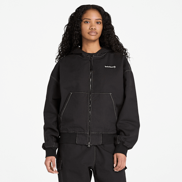 Washed Duck Canvas Hooded Bomber