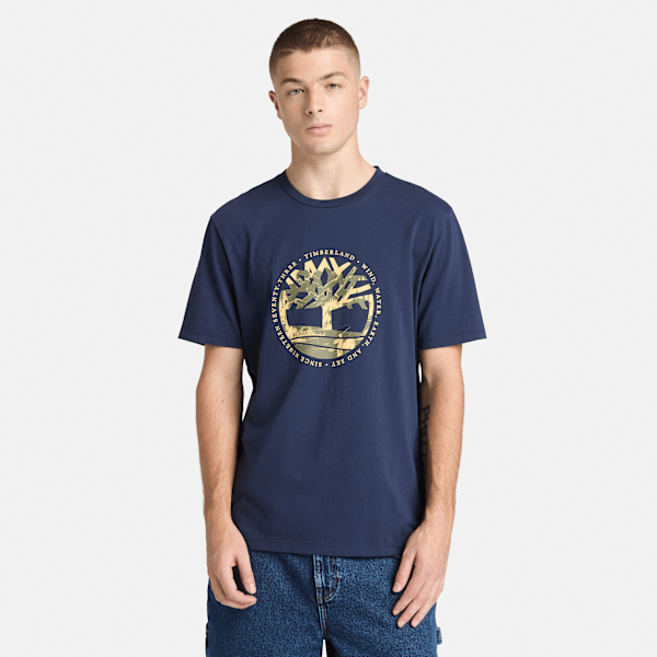 Men's Tree Logo Lake House Graphic T-Shirt