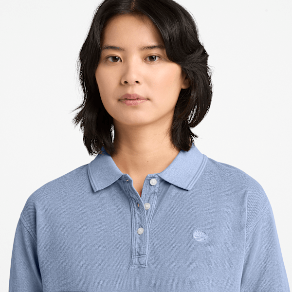 Women's Garment Dyed Short-Sleeve Pique Polo