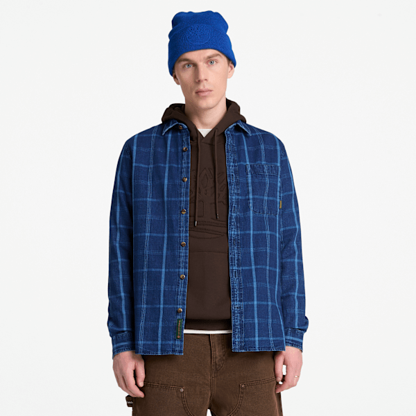Men's Indigo Check Regular Shirt