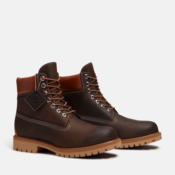 BRIENTELLA ダークブラウン ミュール Men's Timberland® Heritage 6-Inch Boot with GORE-TEX Membrane