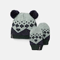 Kids' Fairisle Hat & Mitten Set