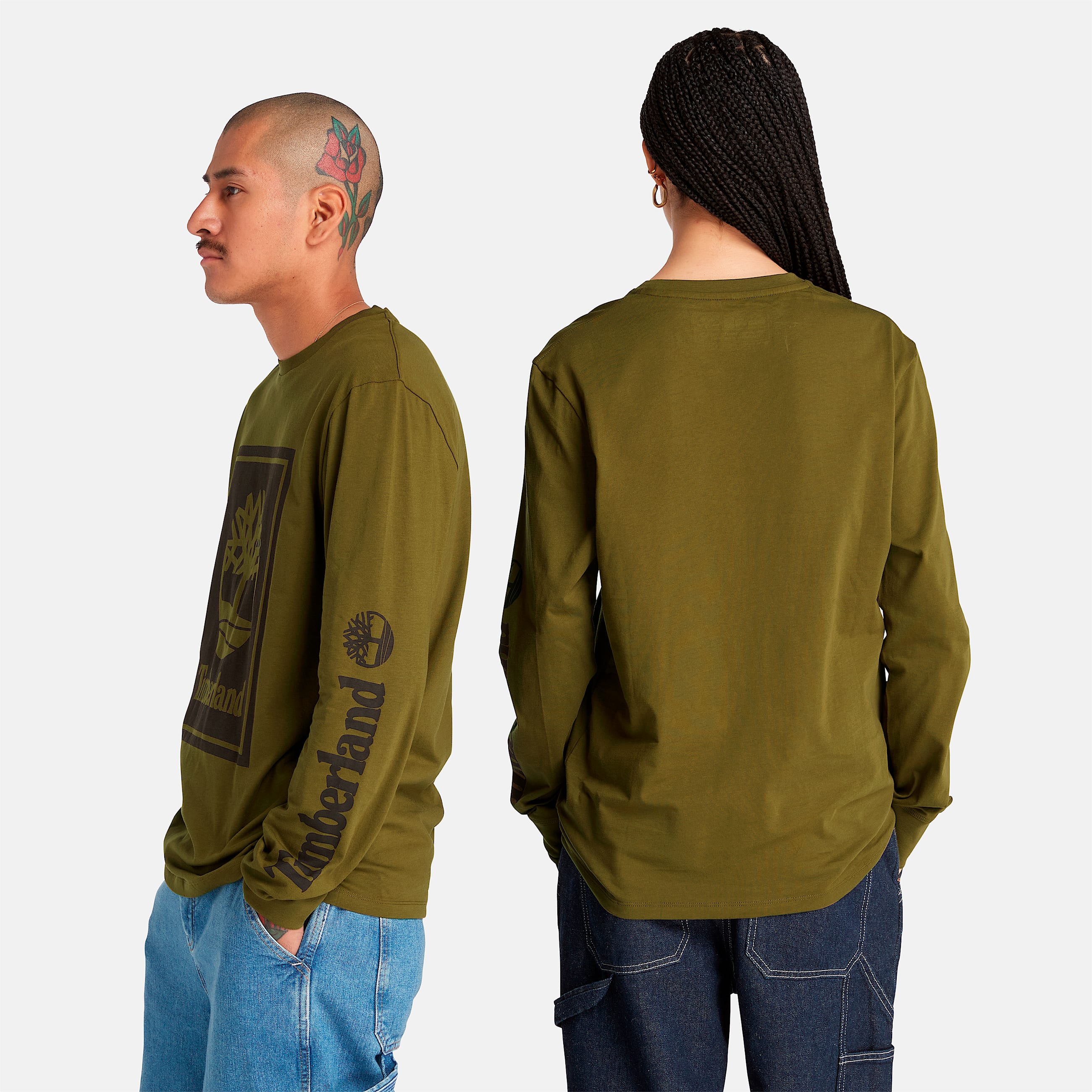 Long Sleeve Logo TShirt TBL Dark OliveBlack ALT2