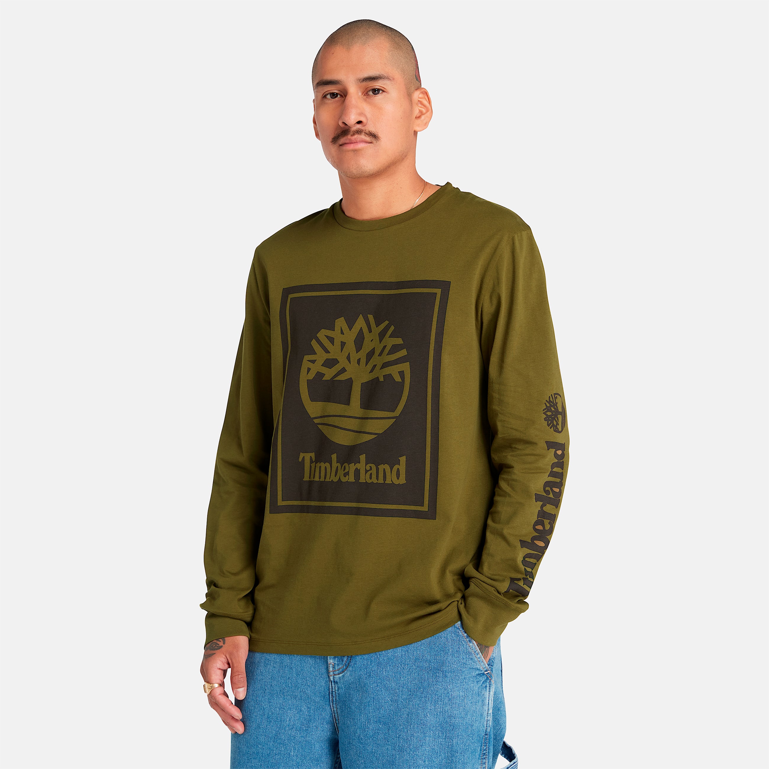 Long Sleeve Logo TShirt TBL Dark OliveBlack ALT3