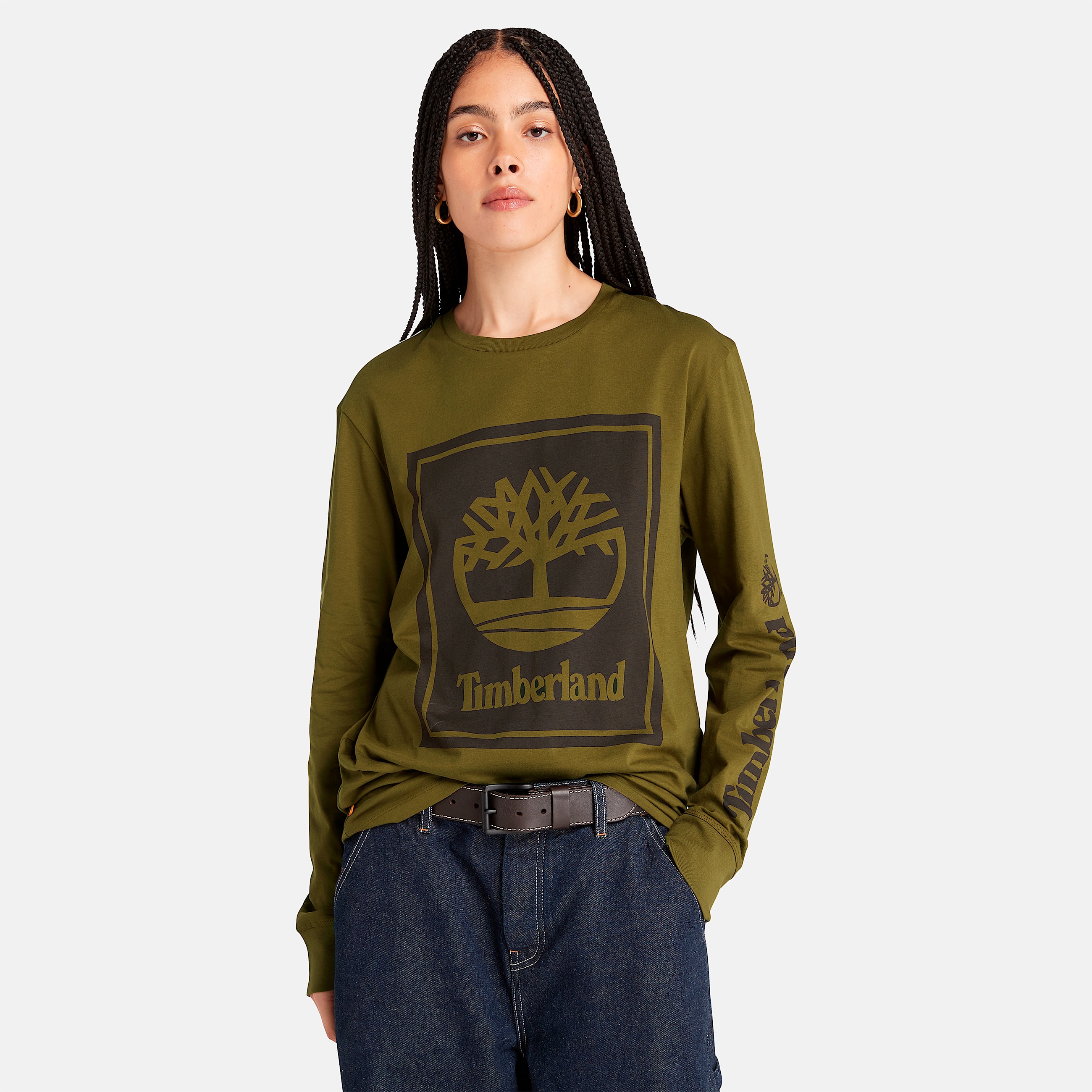 Long Sleeve Logo TShirt TBL Dark OliveBlack ALT4