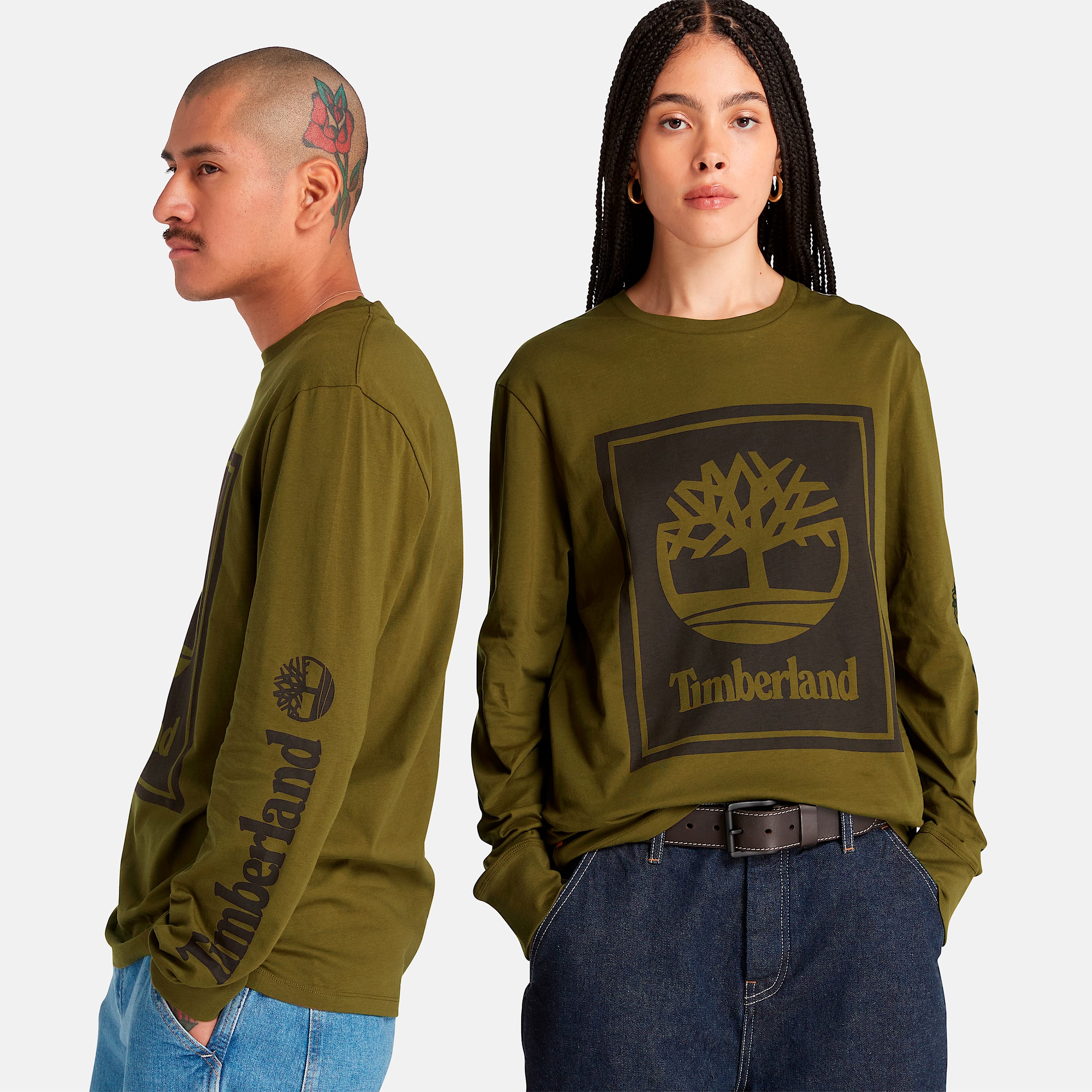 Long Sleeve Logo TShirt TBL Dark OliveBlack ALT5