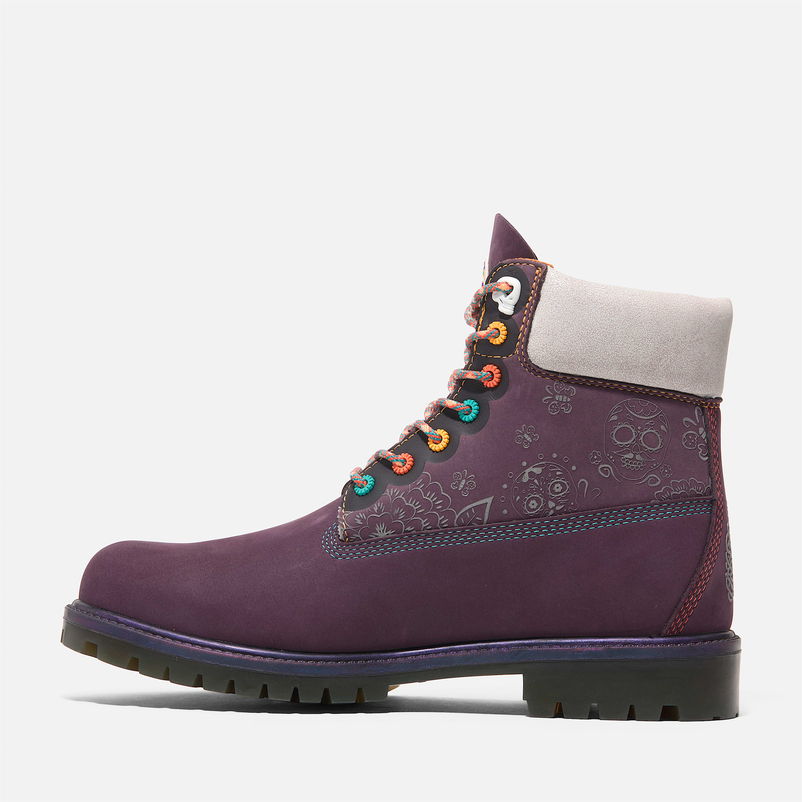 Mens Timberland Dia de Muertos 6Inch Waterproof Boot TBL Dark Purple Nubuck ALT6
