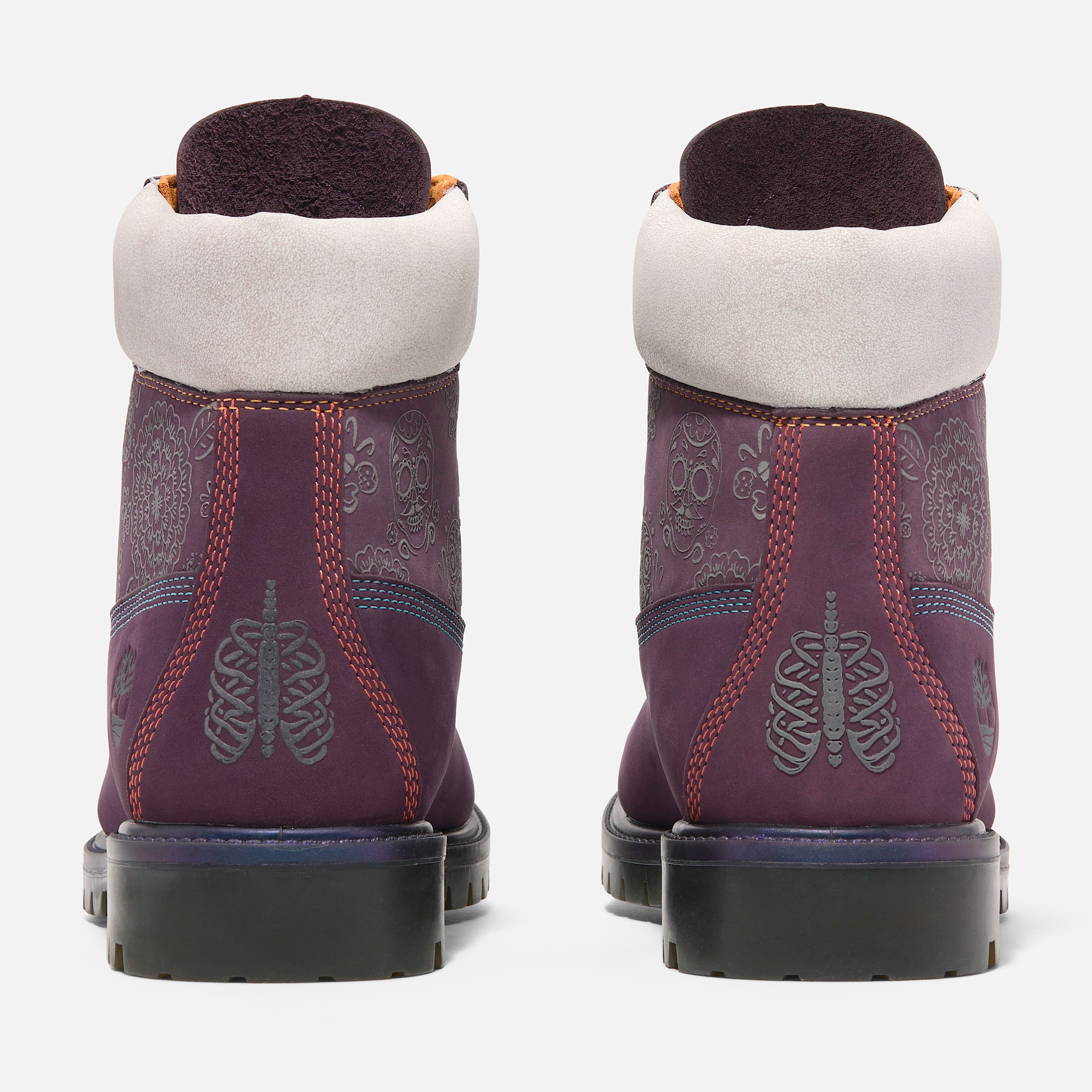 Mens Timberland Dia de Muertos 6Inch Waterproof Boot TBL Dark Purple Nubuck ALT5