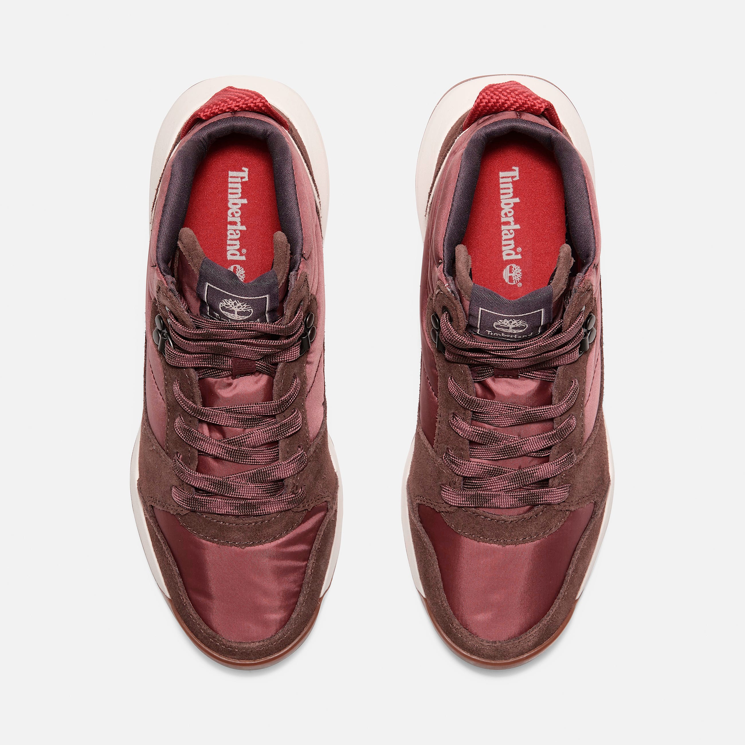 Womens Retro Swift High Top LaceUp Sneaker TBL Red Woven ALT2