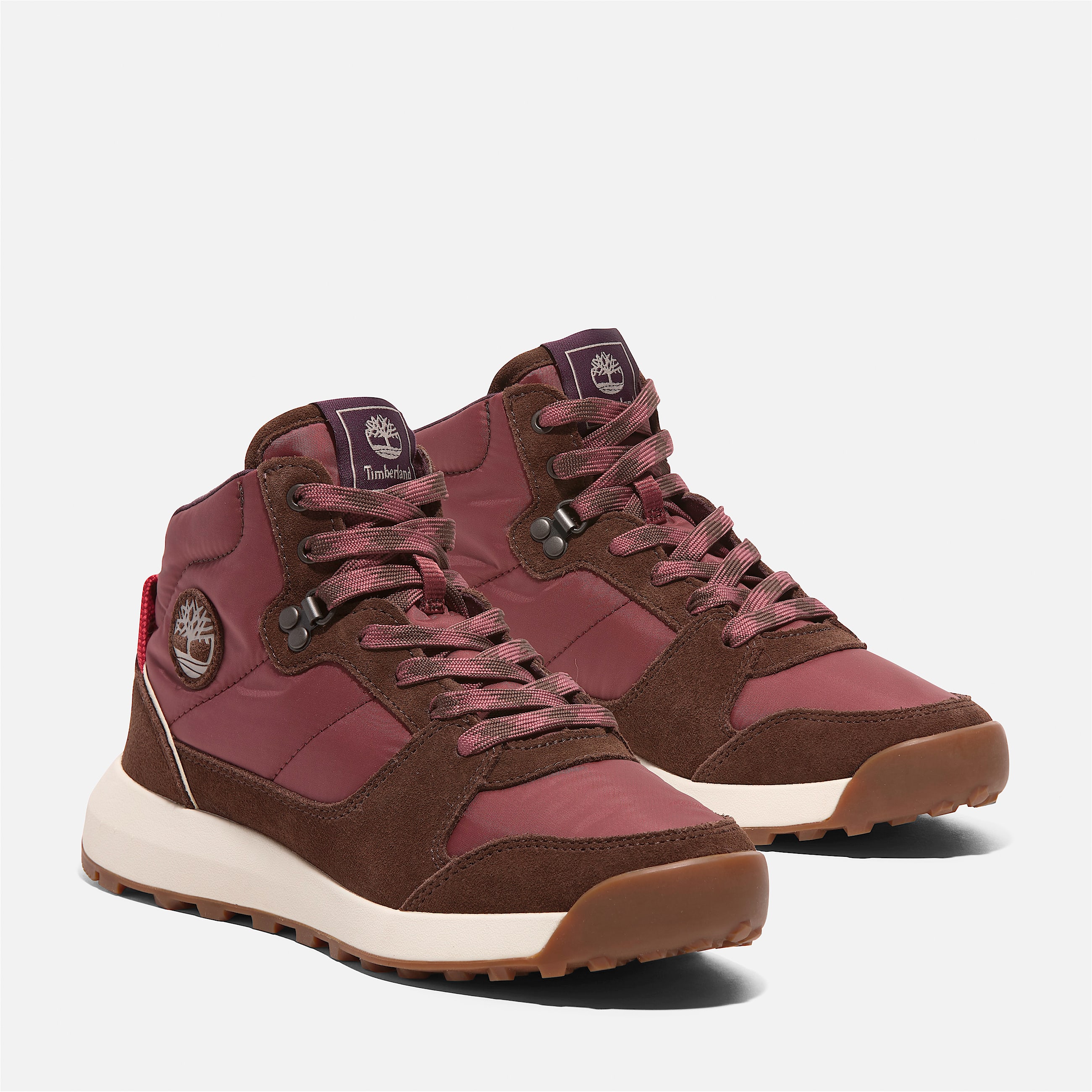 Womens Retro Swift High Top LaceUp Sneaker TBL Red Woven ALT4