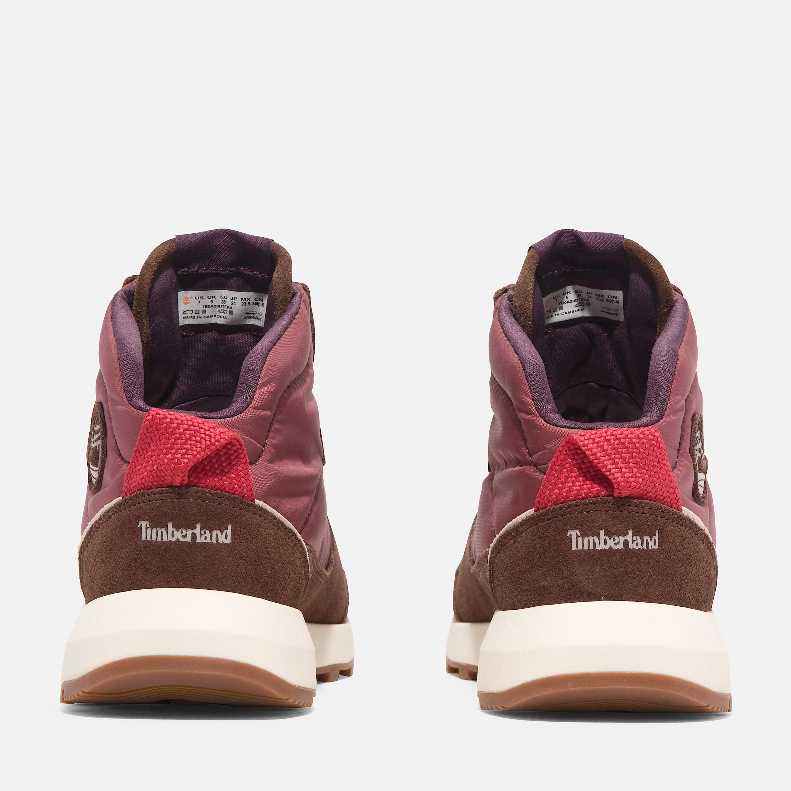 Womens Retro Swift High Top LaceUp Sneaker TBL Red Woven ALT5