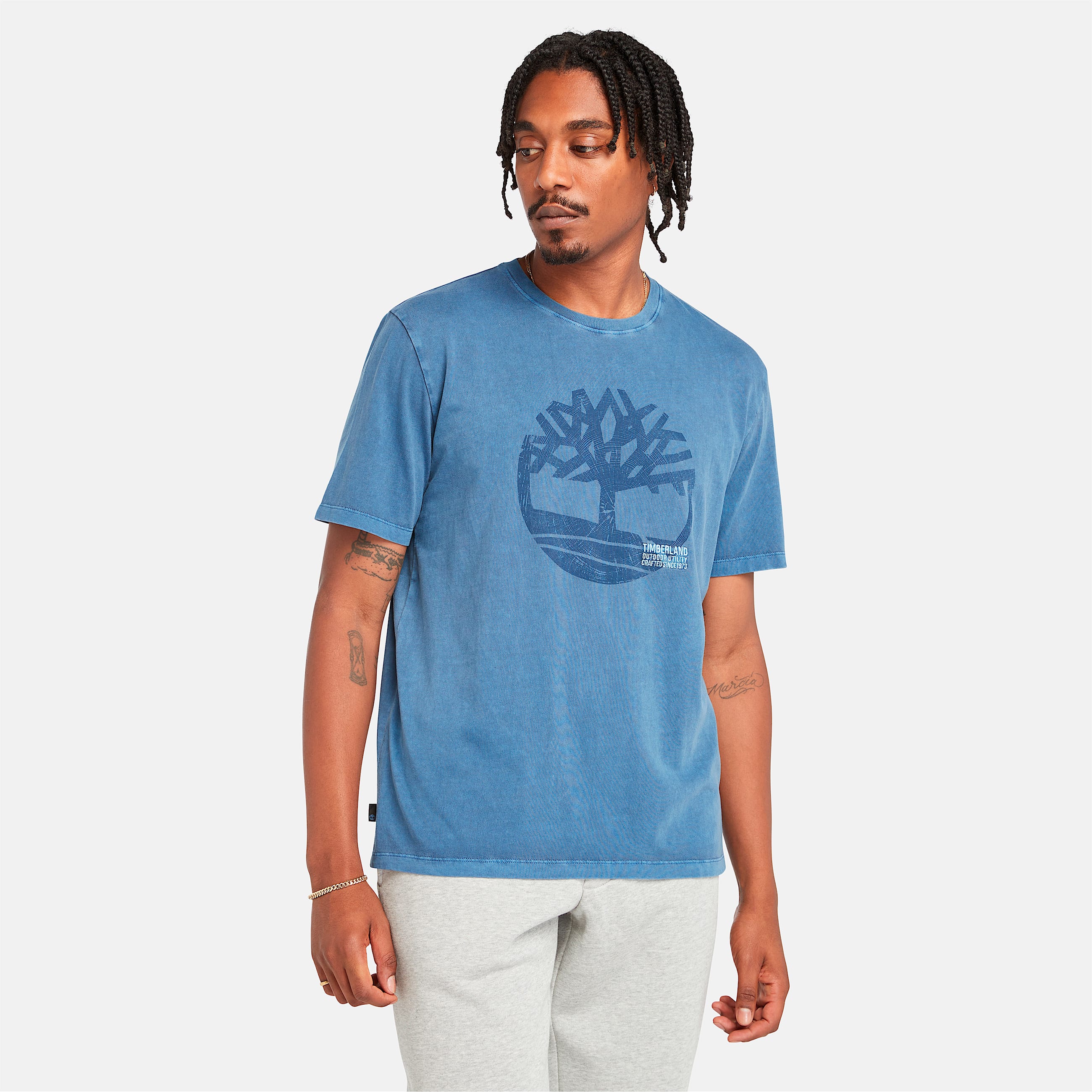 Men's Merrymack River Garment Dye Logo Graphic T-Shirt