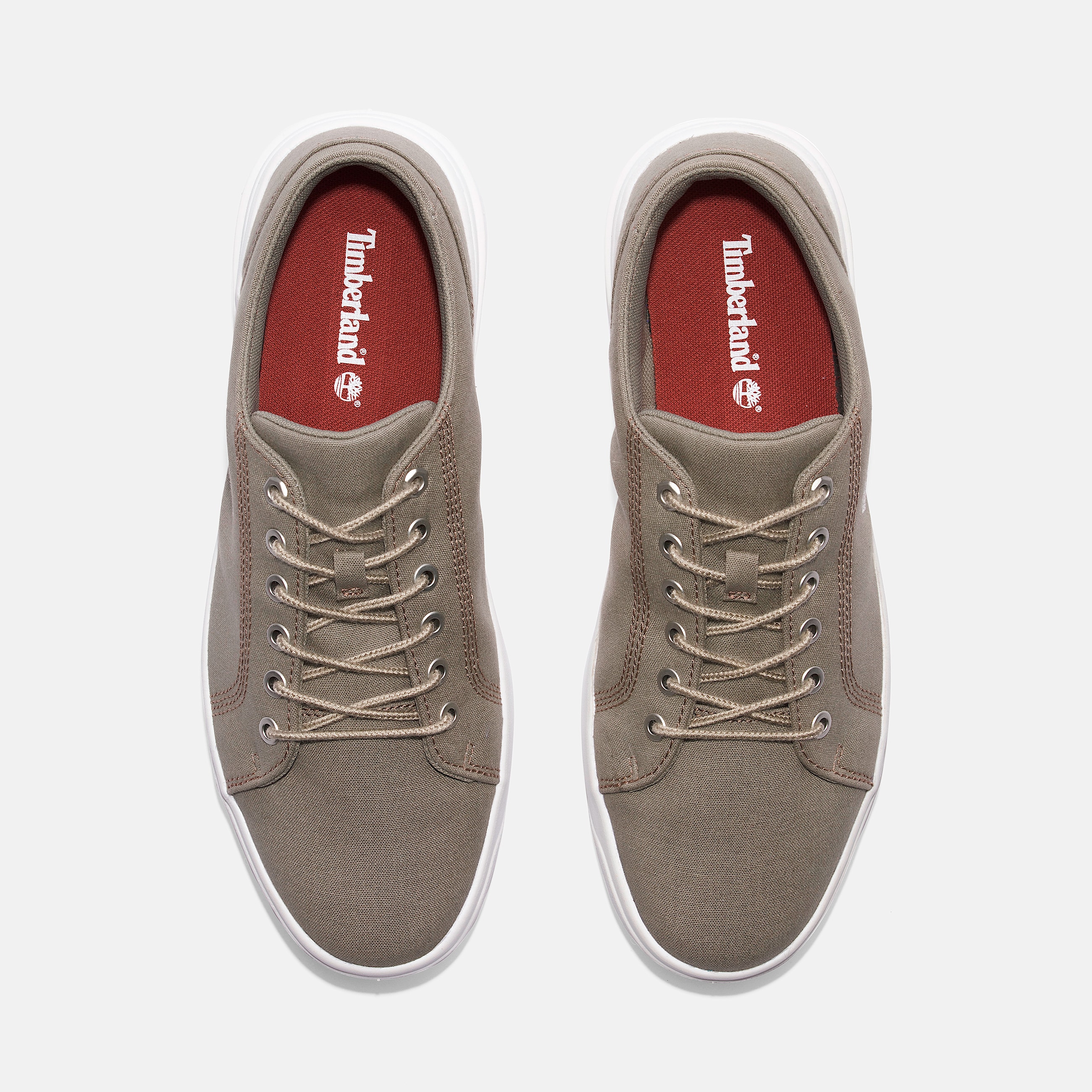 Mens Timberland Seneca Bay Sneaker TBL Light Taupe Canvas ALT2