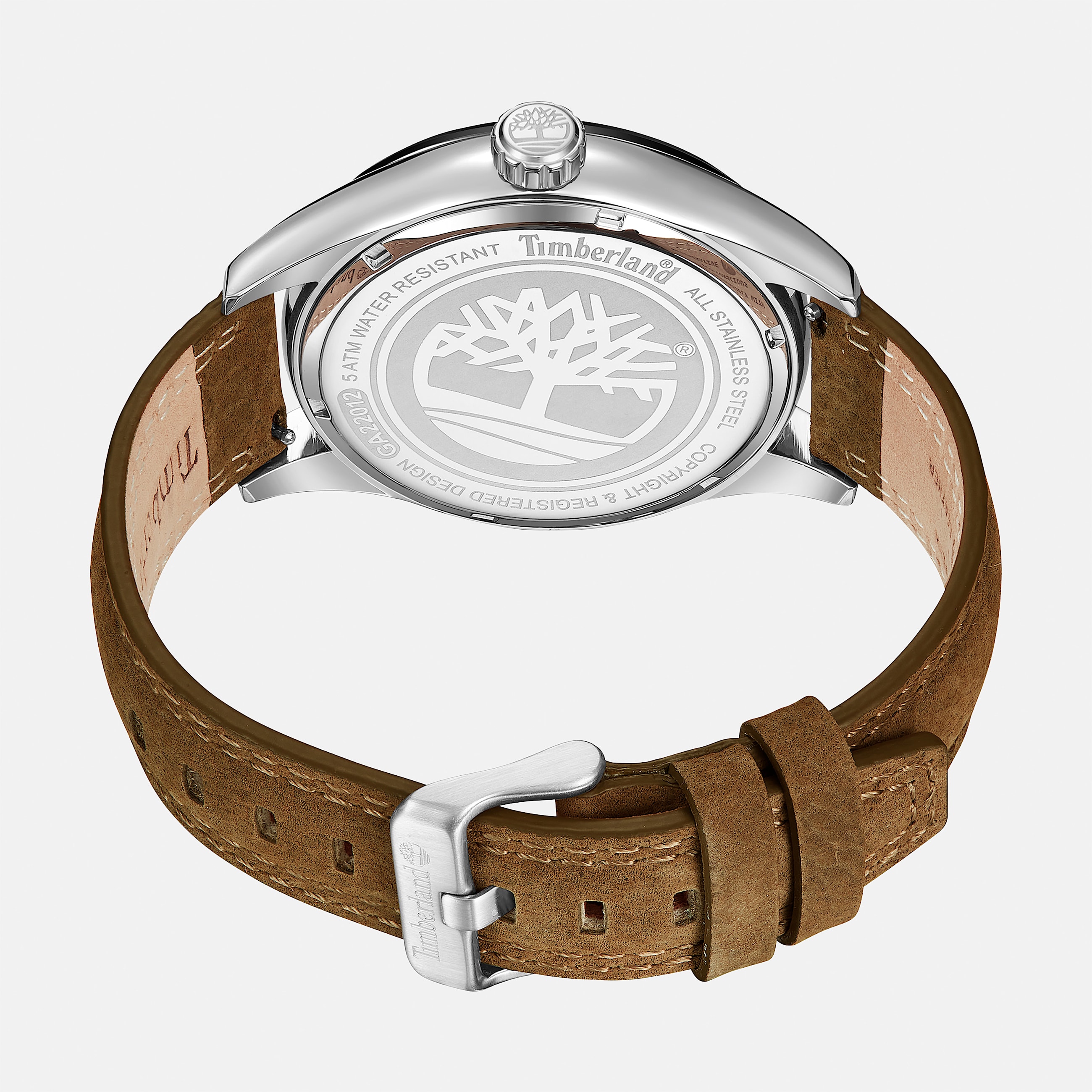 Mens Calverton Watch TBL Black FaceBrown Band ALT1