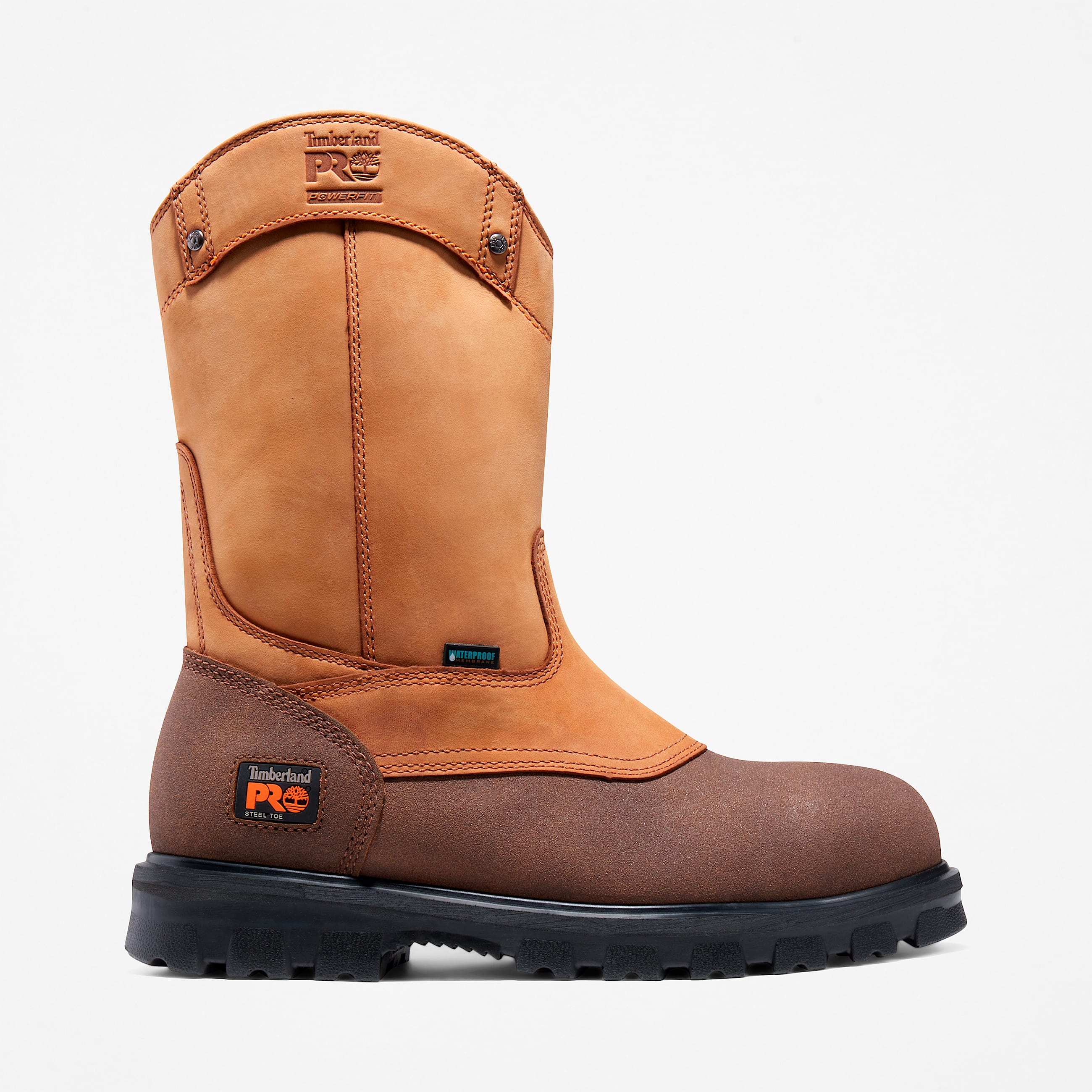 Bota de trabajo impermeable con puntera de acero Rigmaster Pull On para hombre TBL Marrn HERO