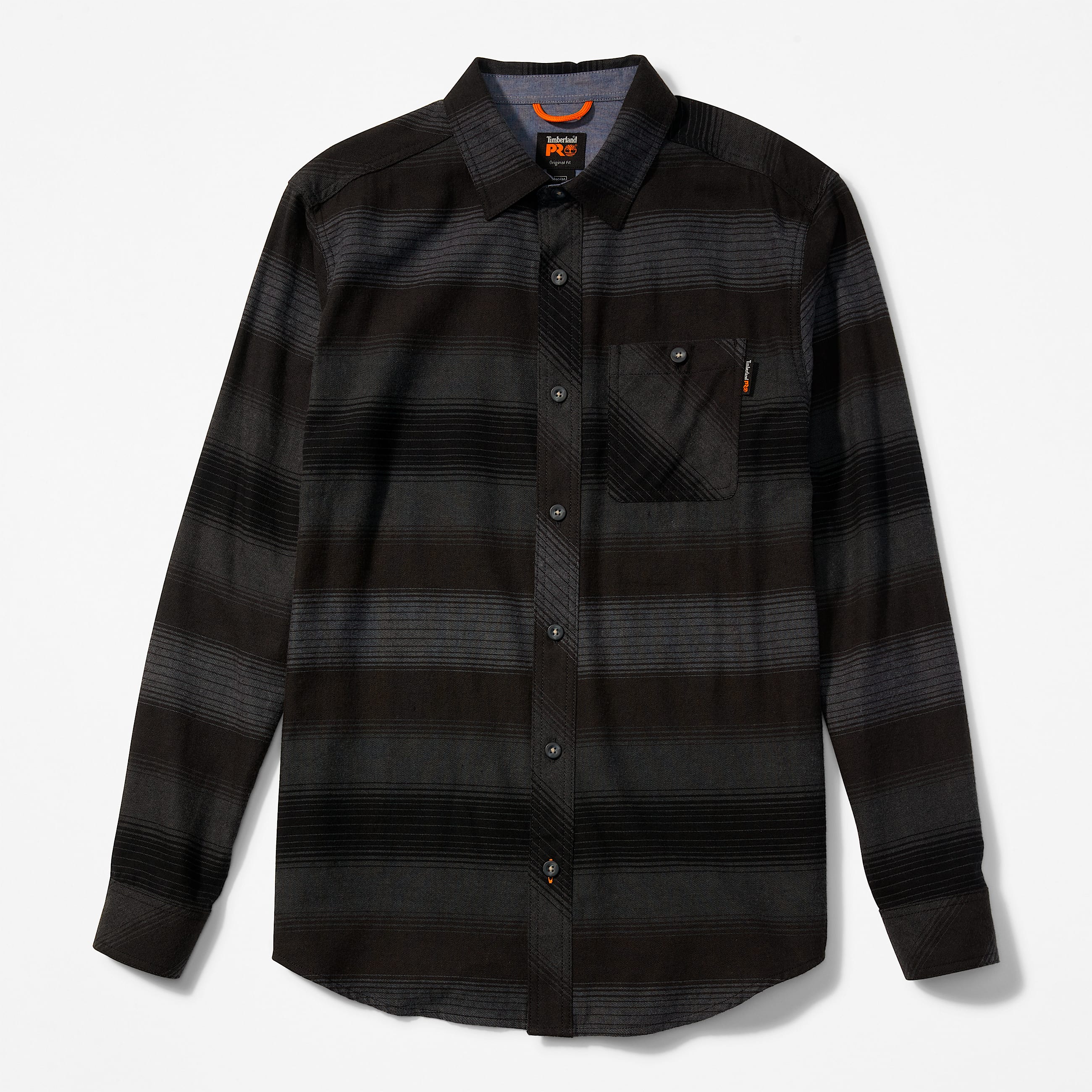 Mens Woodfort Midweight Flannel Work Shirt TBL Black Stripe ALT10