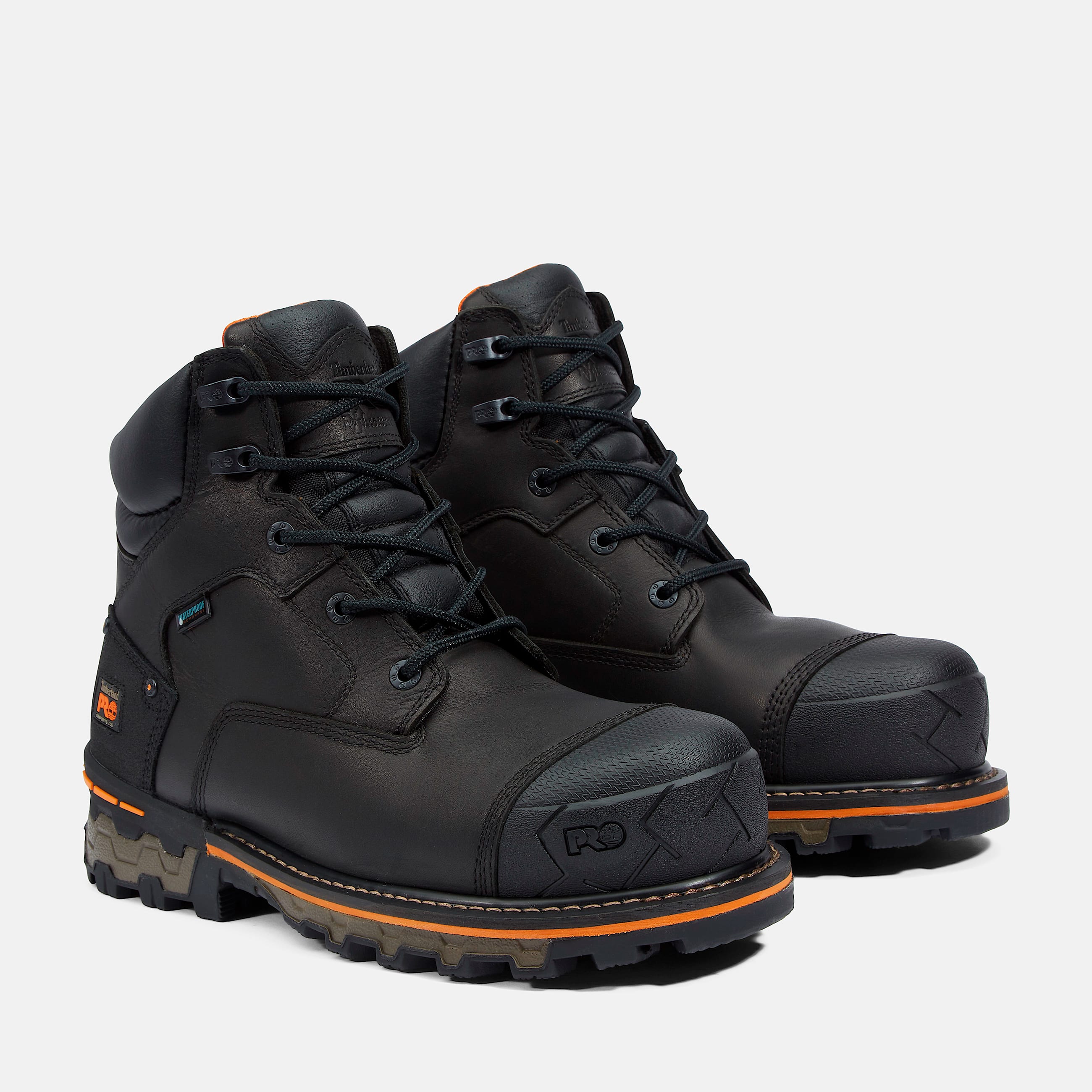 Mens Boondock 6 Composite Toe Waterproof Work Boot TBL Black ALT4