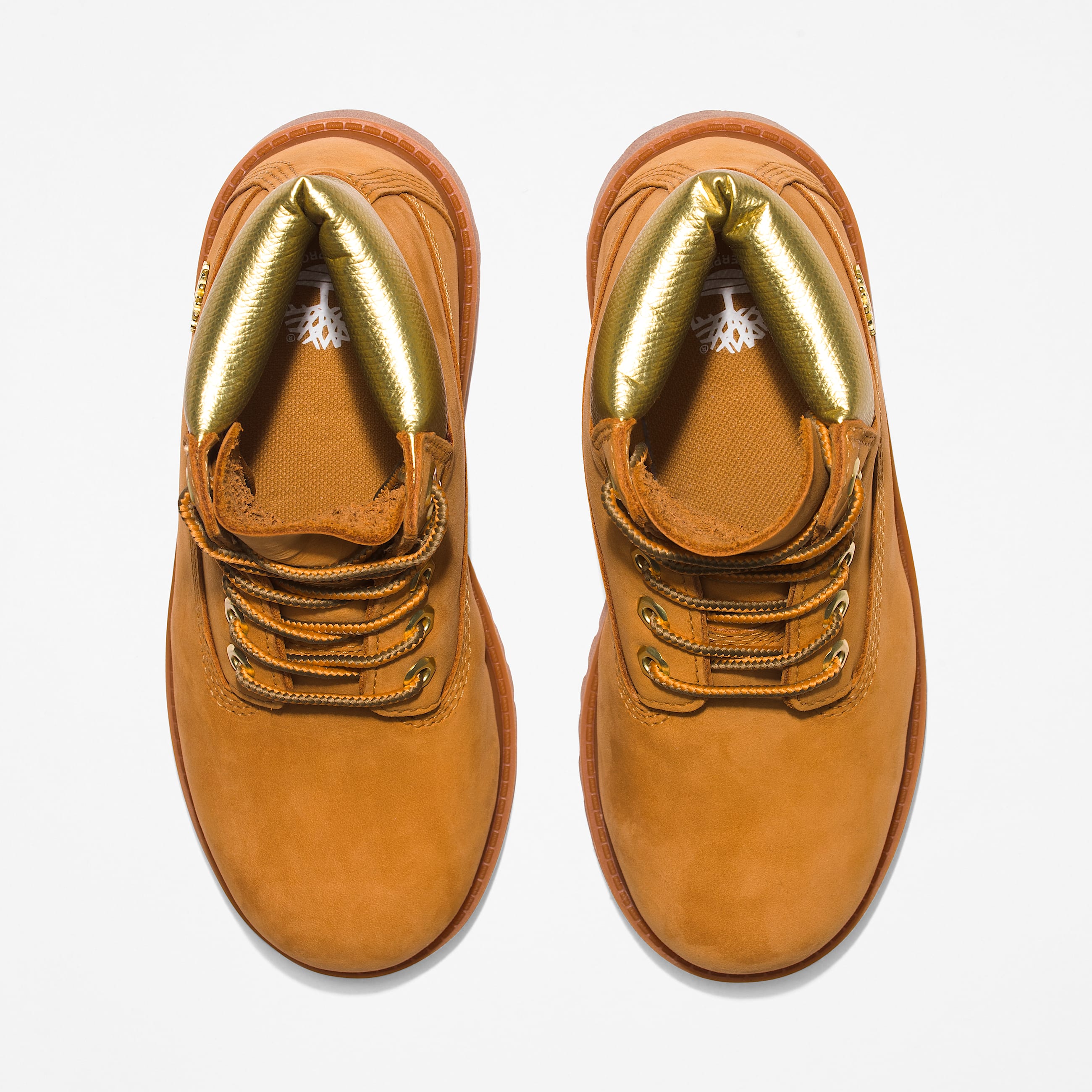 Youth Timberland Premium 6Inch Waterproof Boots TBL Wheat NubuckGold ALT2
