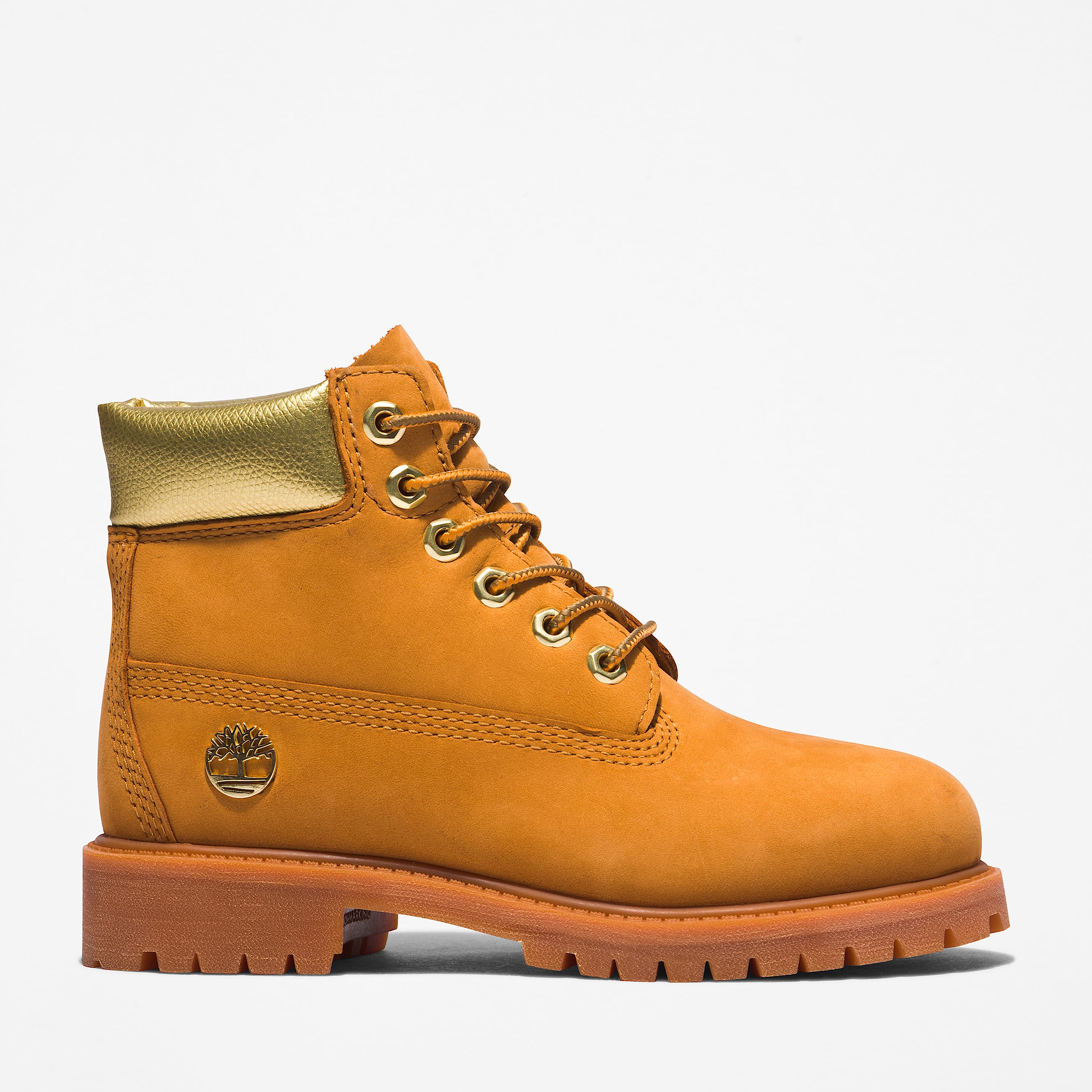 Youth Timberland Premium 6Inch Waterproof Boots TBL Wheat NubuckGold HERO