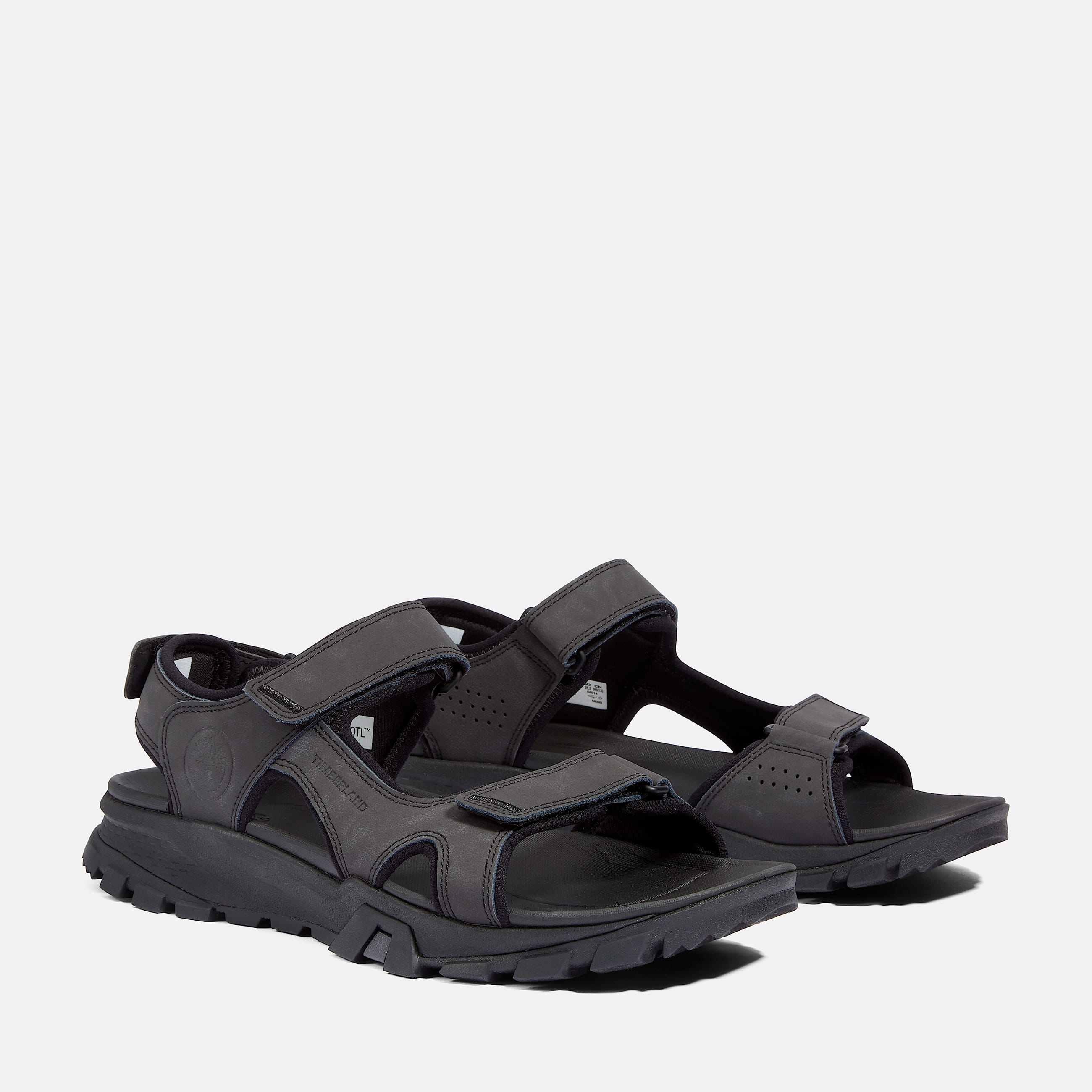 Mens Lincoln Peak Strap Sandals TBL Jet Black ALT4