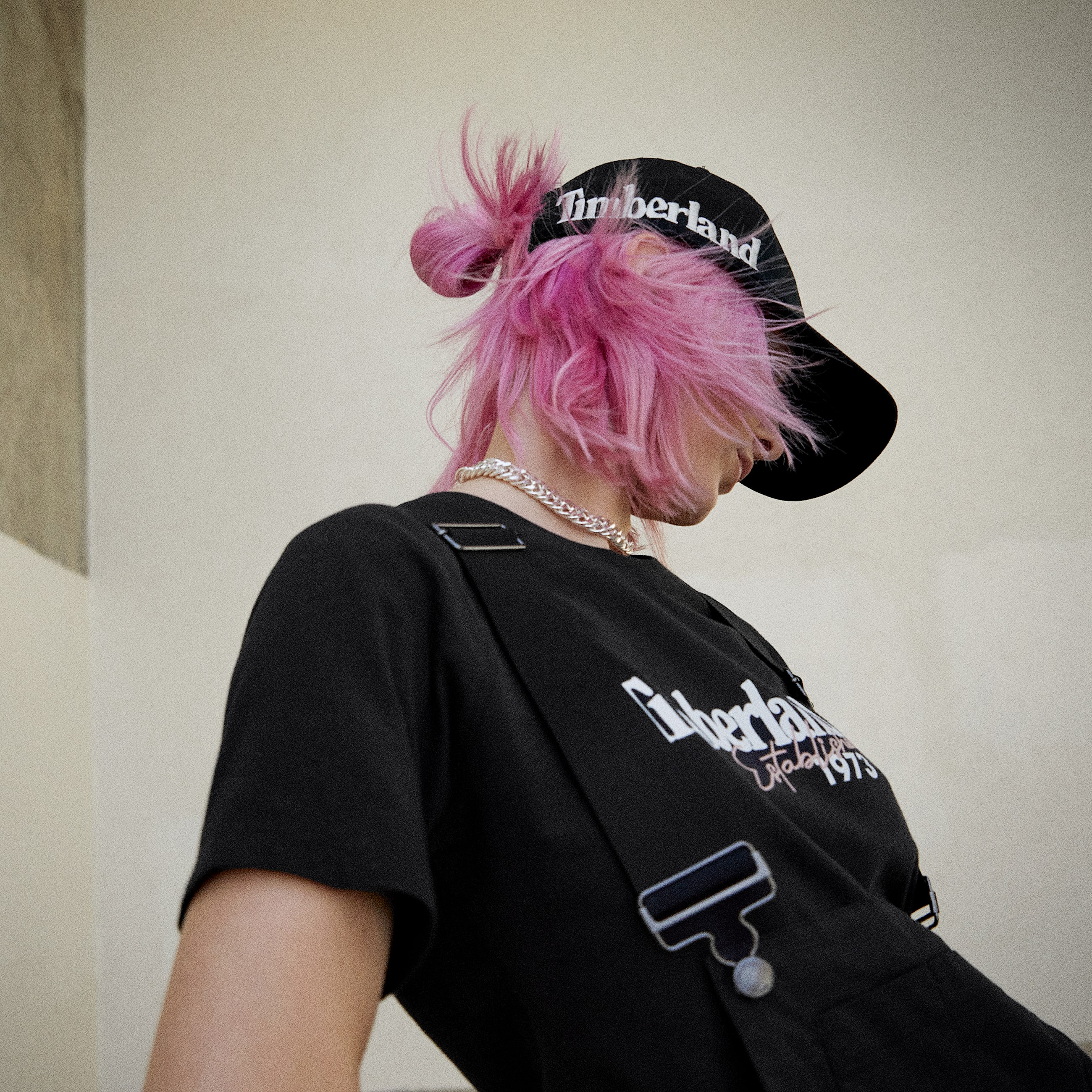 Womens SideLogo Baseball Cap TBL Black ALT2