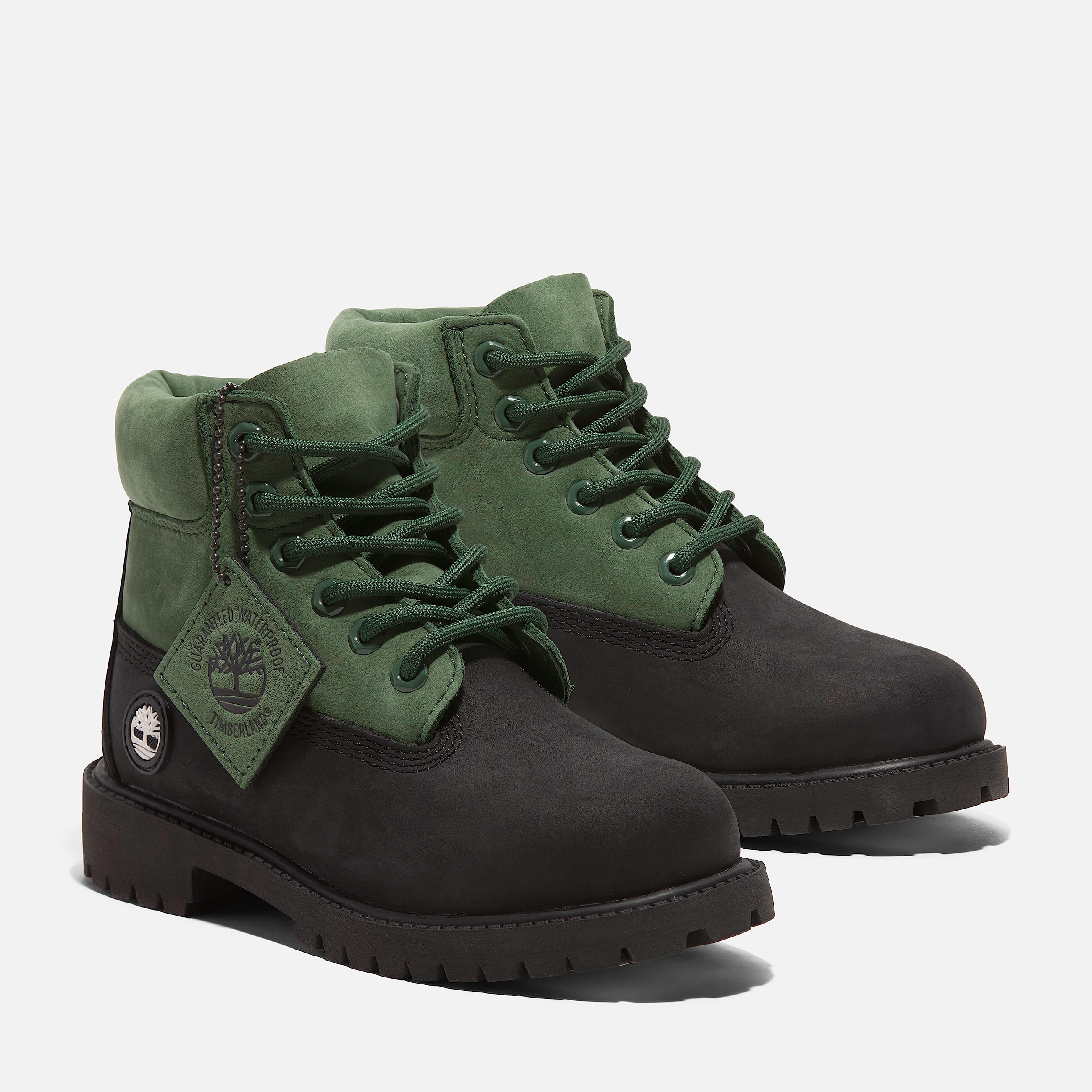 Youth Timberland® Waterproof Boots - Black/Dark Green | Timberland US