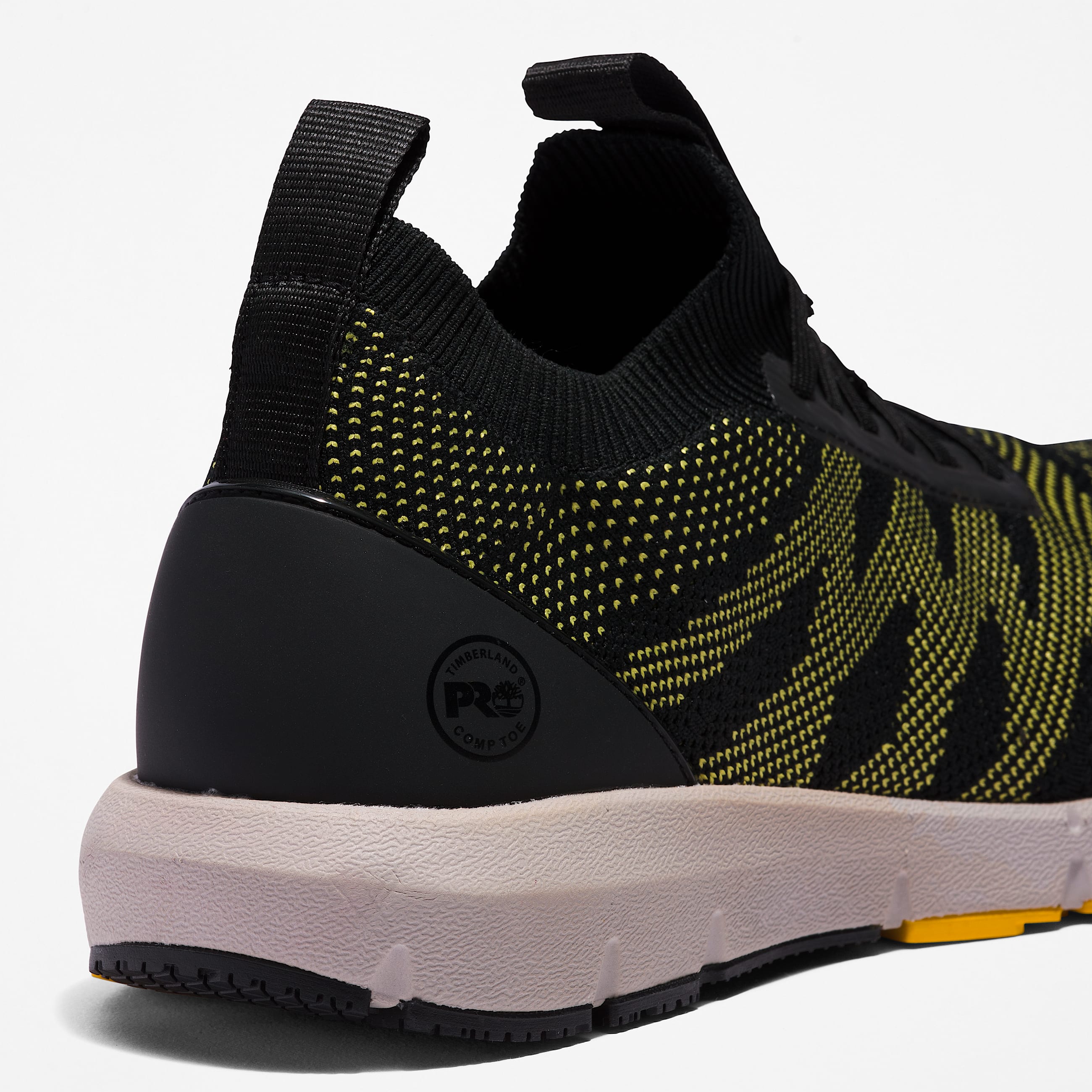 Mens Timberland PRO Radius Knit CompToe SlipOn Work Sneaker TBL BlackYellow ALT8