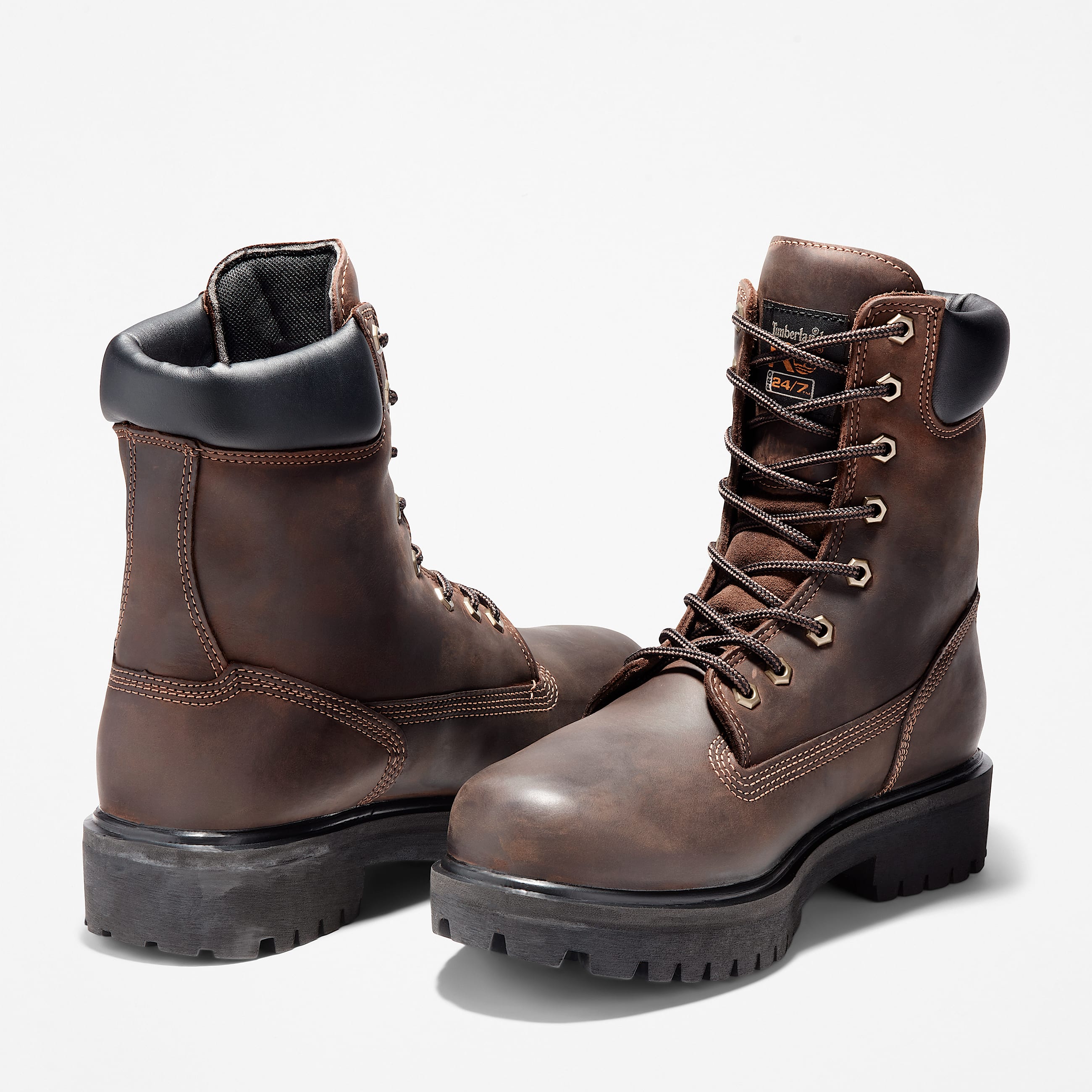 Mens Direct Attach 8 Soft Toe Waterproof Insulated Work Boot TBL Brown ALT5