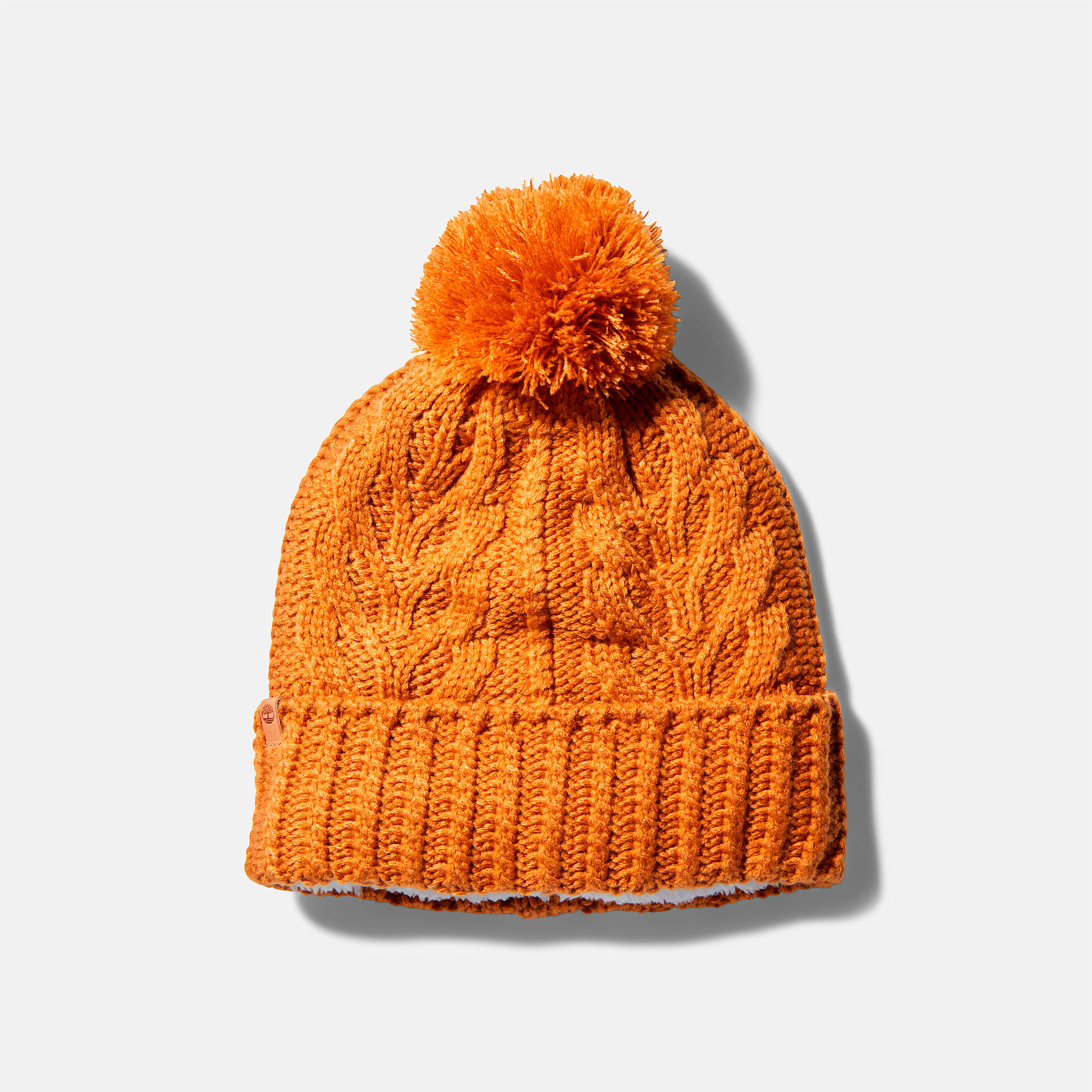 Womens Autumn Woods Cable Beanie with Pom TBL Wheat HERO