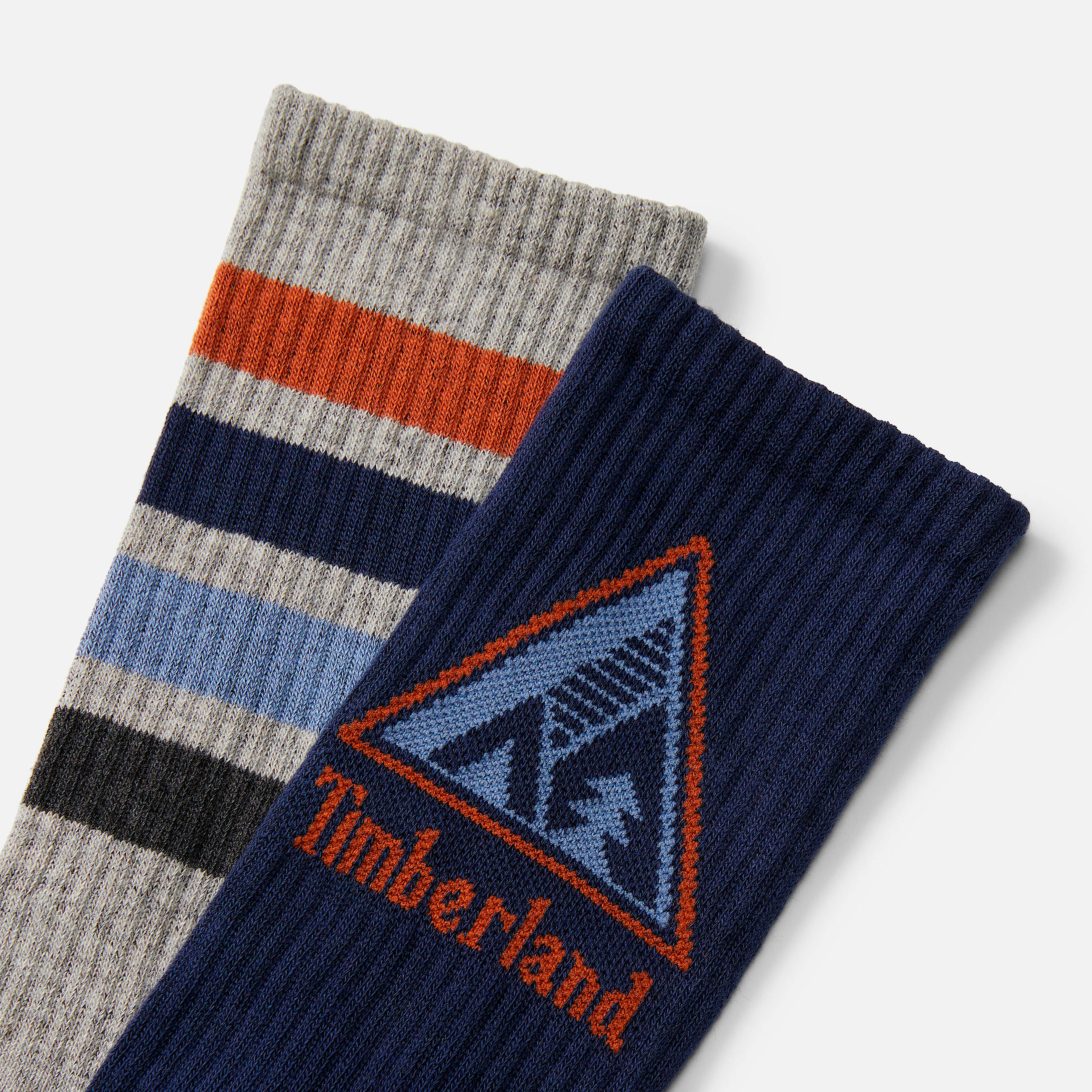 2Pack Quad Stripe Crew Sock TBL Dark Navy ALT1