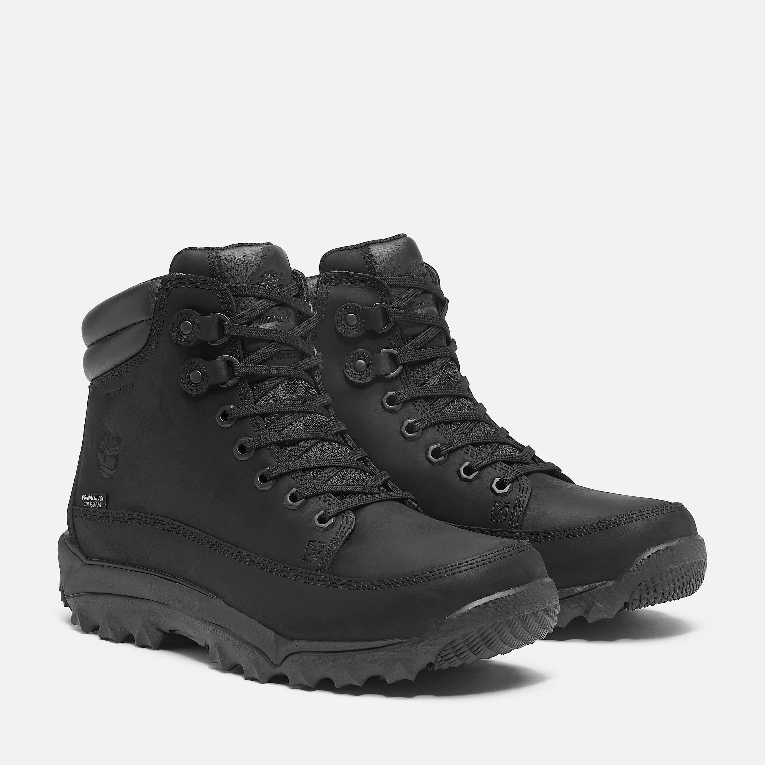 Mens Rime Ridge Waterproof Mid Boot TBL Black Nubuck ALT4