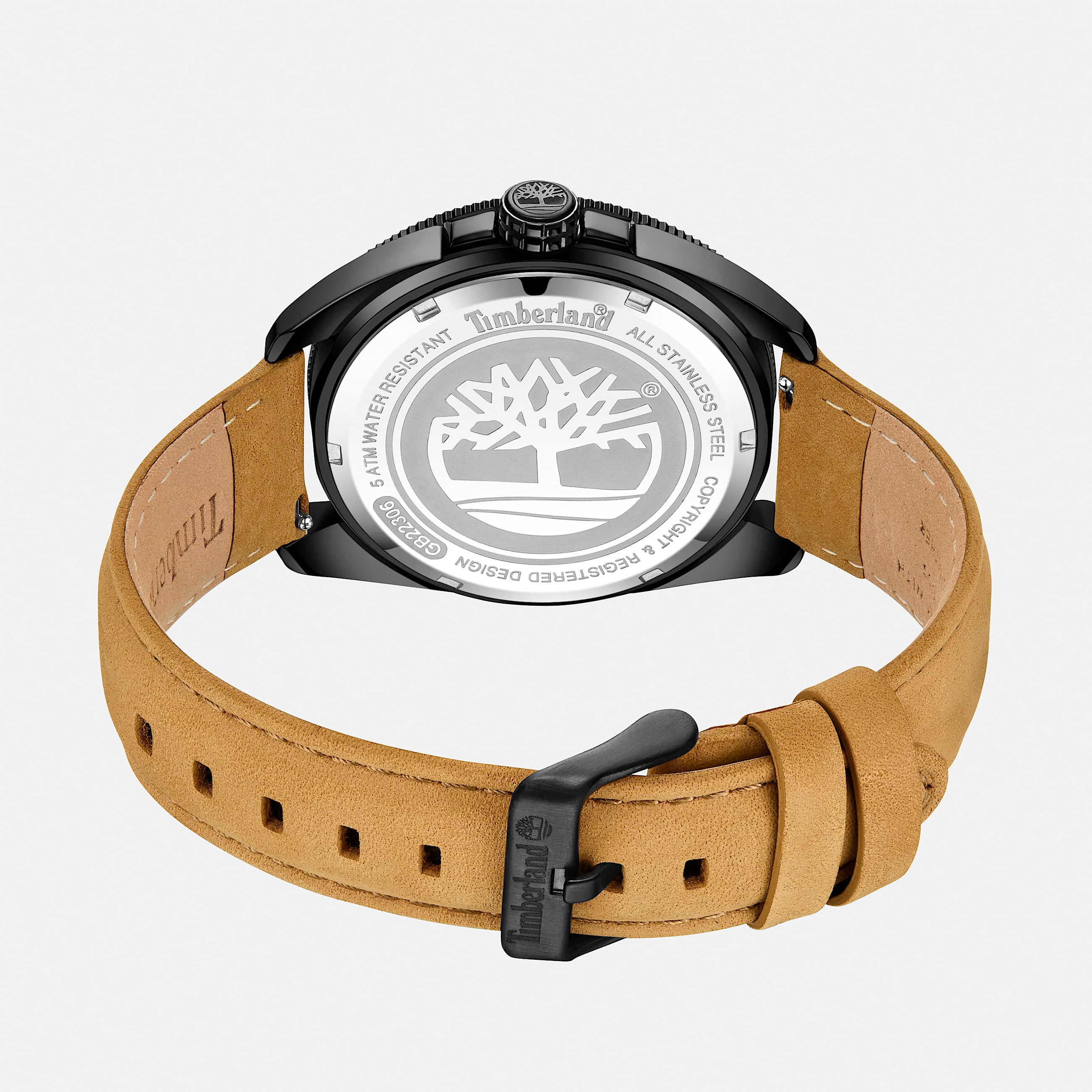 Mens Carrigan Watch TBL Black FaceTan Band ALT1