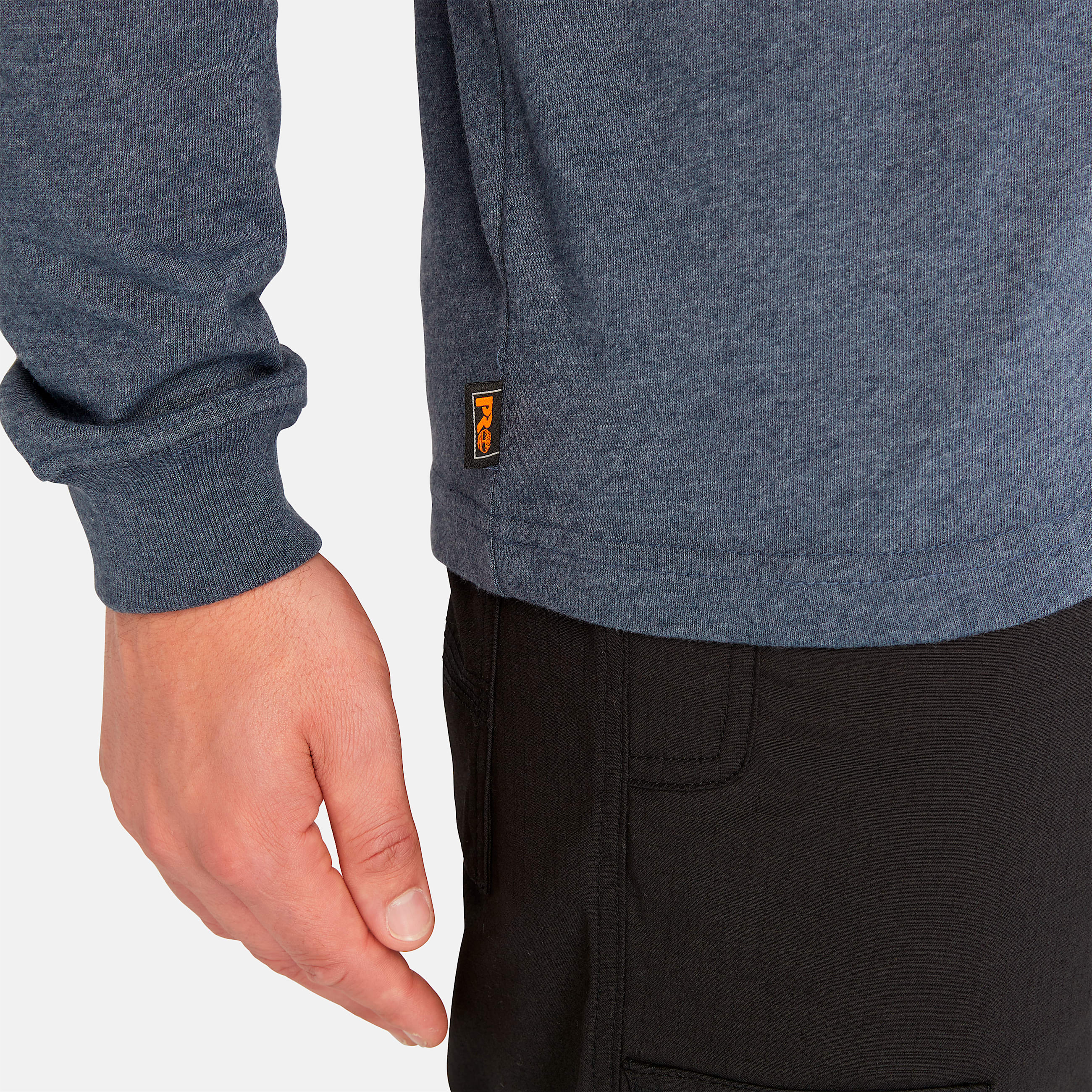 Mens Timberland PRO Core Logo LongSleeve TShirt TBL Black Iris Heather ALT3