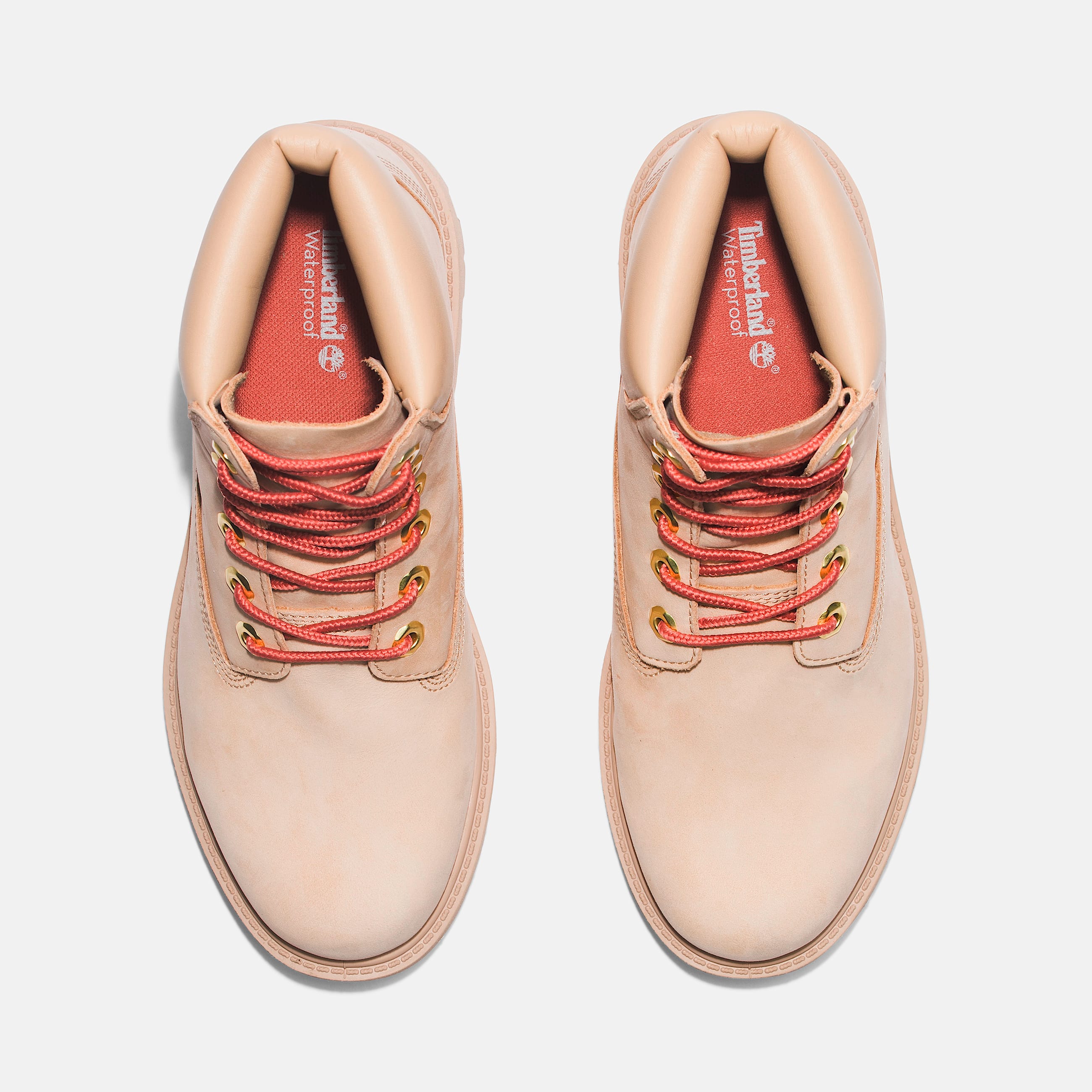 Womens Timberland Heritage 6 inch Waterproof Boots TBL Light Brown ALT2