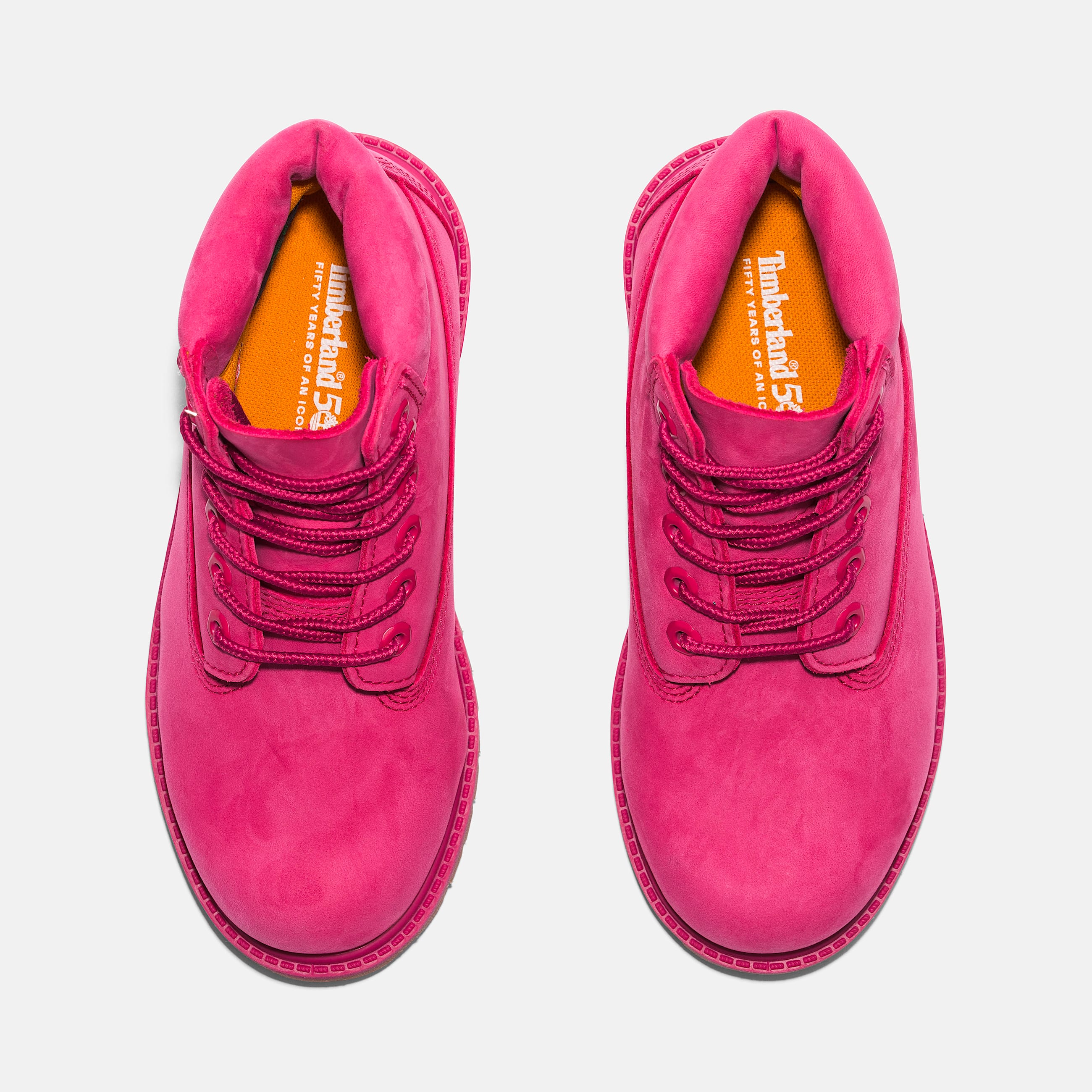 Junior Timberland 50th Edition Premium 6Inch Waterproof Boot TBL Dark Pink Nubuck ALT2