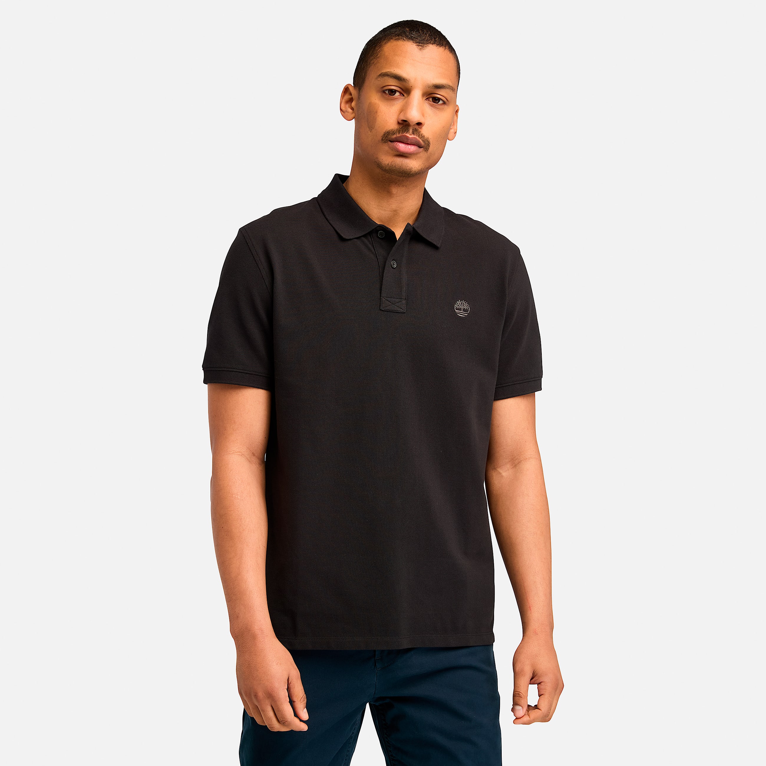 Polo Millers River Piqu de manga corta para hombre TBL Negro HERO