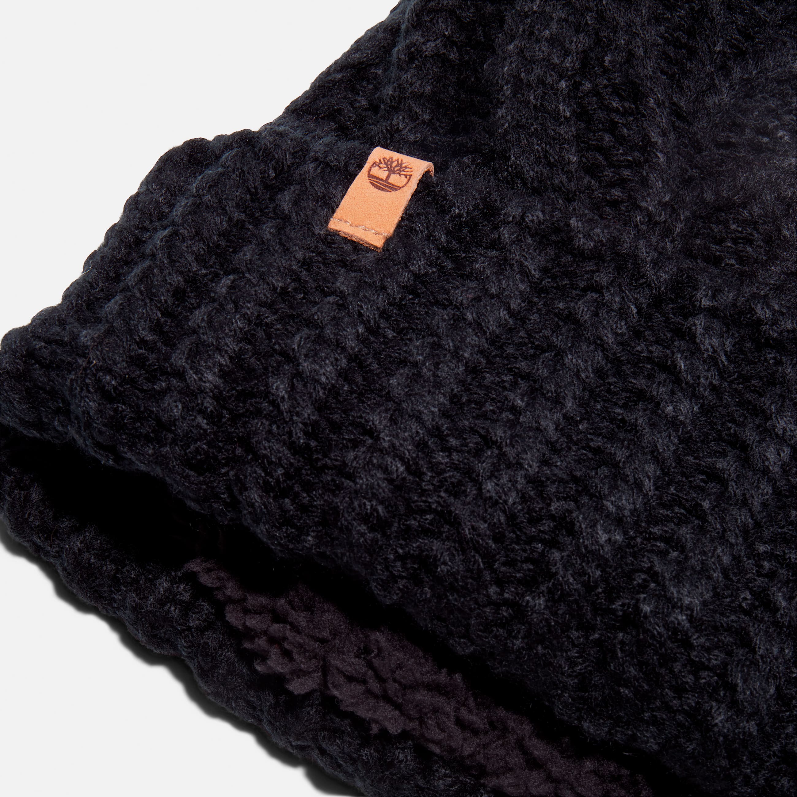 Womens Autumn Woods Cable Beanie with Pom TBL Black ALT1