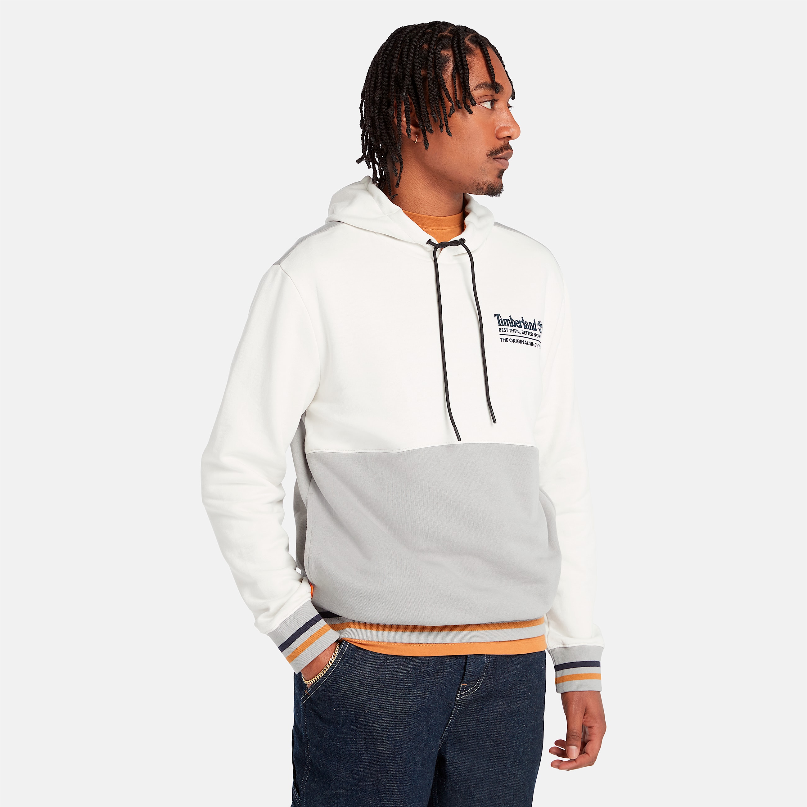 Mens Back to School Graphic Hoodie TBL Vintage WhiteGriffin HERO