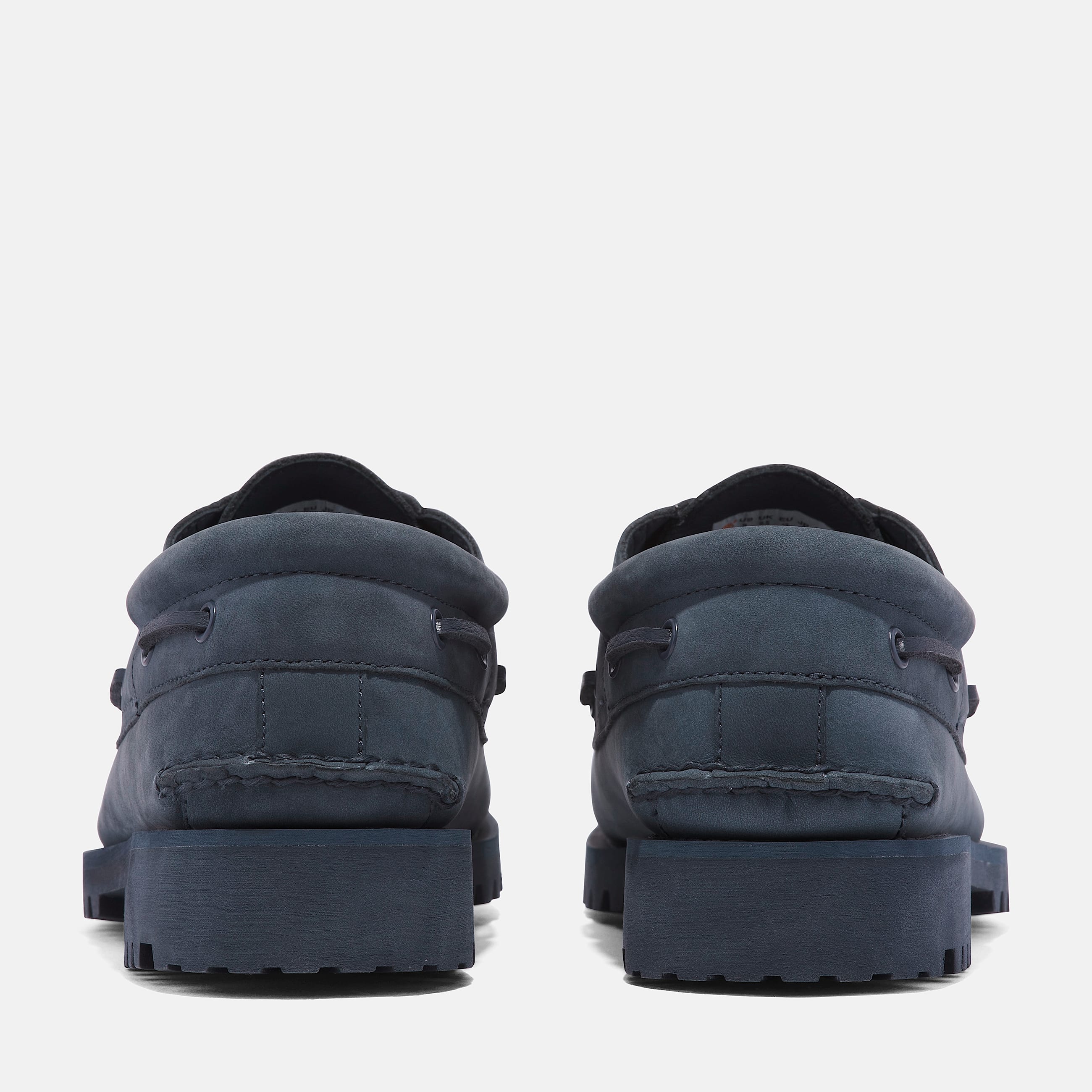 Chaussure bateau Lug cousue main  3 illets pour hommes TBL Nubuck bleu fonc ALT5