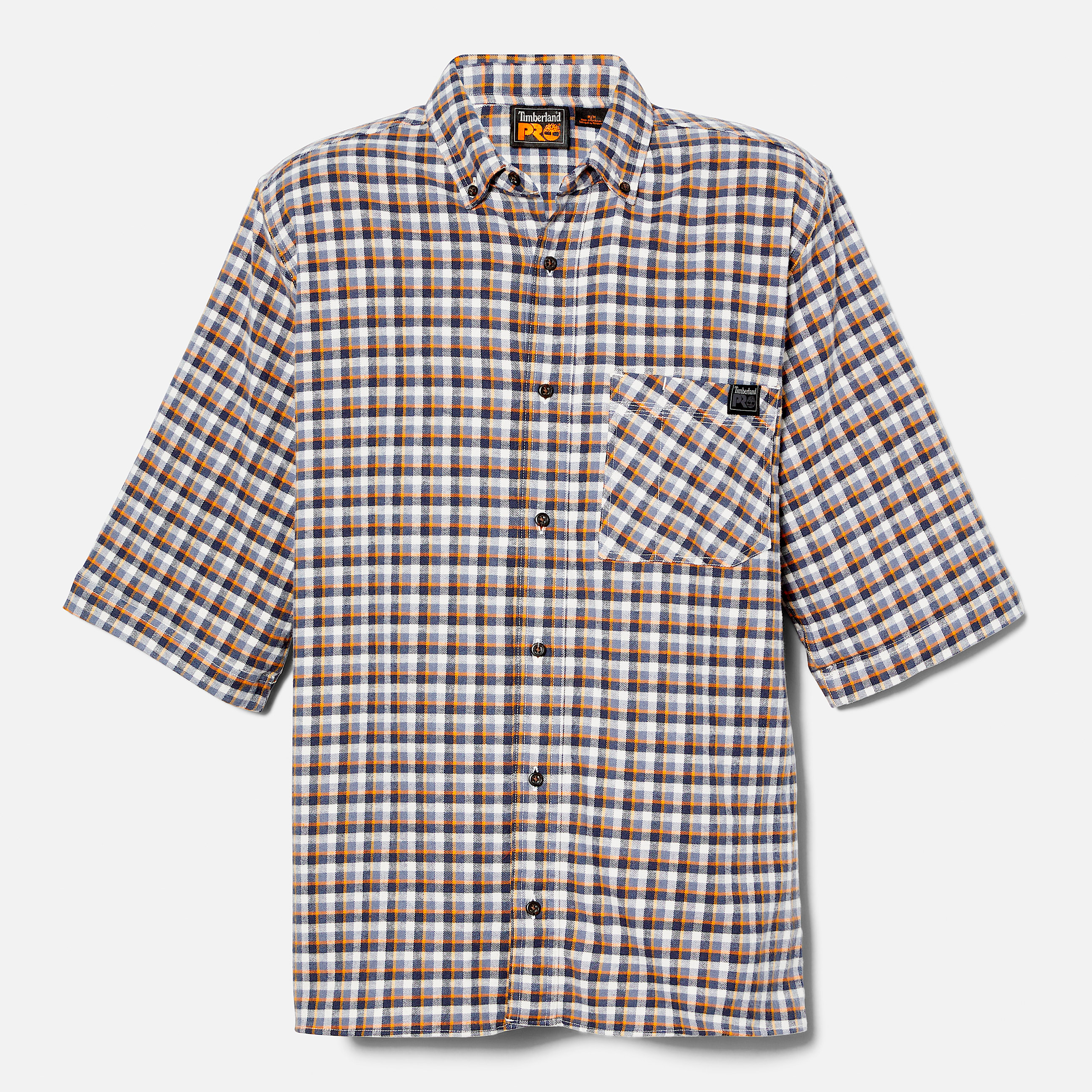 Mens Timberland PRO Woodfort Lightweight Flannel Flex Shirt TBL Black Iris ALT10