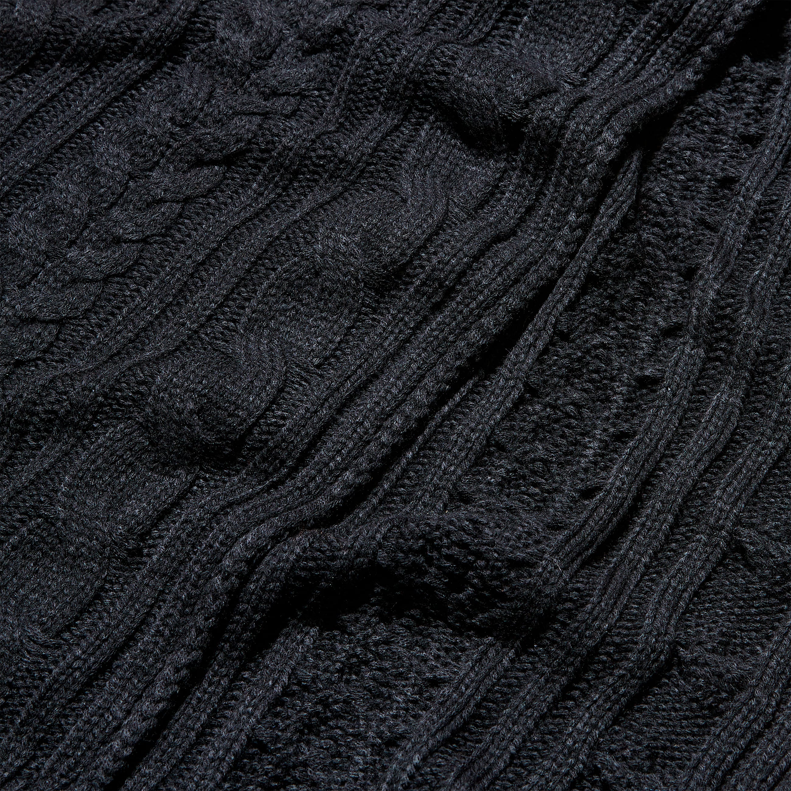 Womens Prescott Park Cabled Scarf TBL Black ALT1