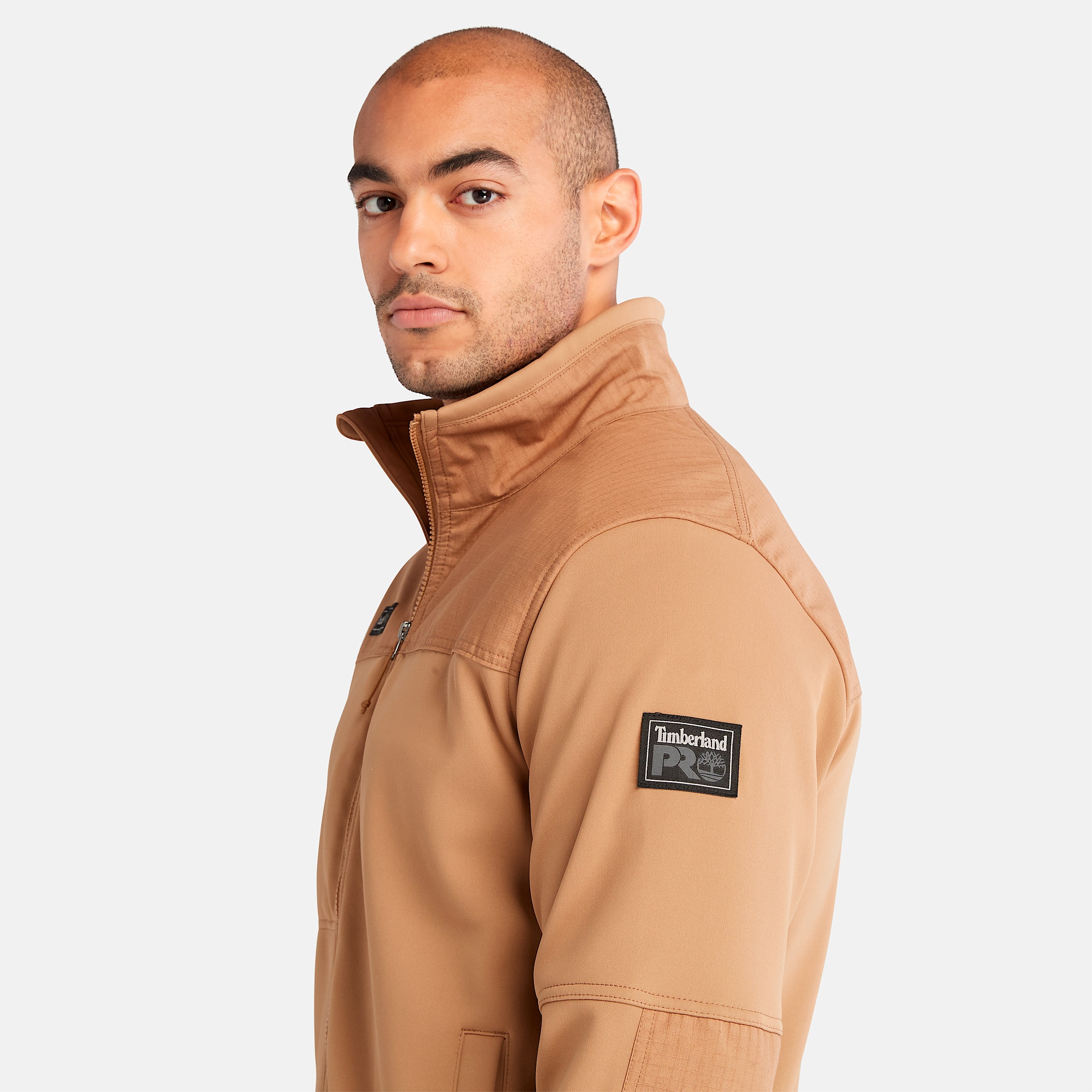 Mens Timberland PRO Trailwind FullZip Fleece Jacket TBL Dark Wheat ALT2