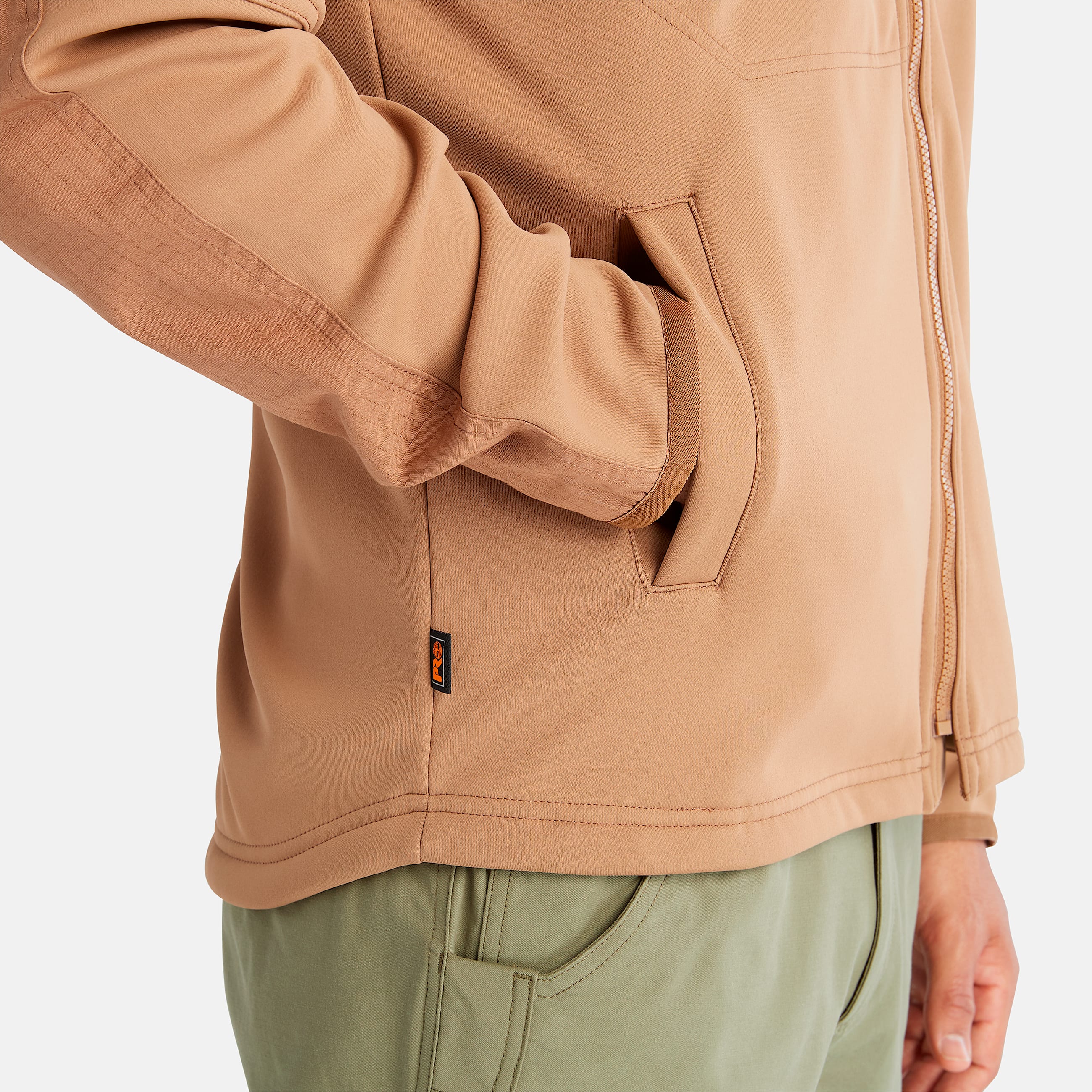 Mens Timberland PRO Trailwind FullZip Fleece Jacket TBL Dark Wheat ALT4