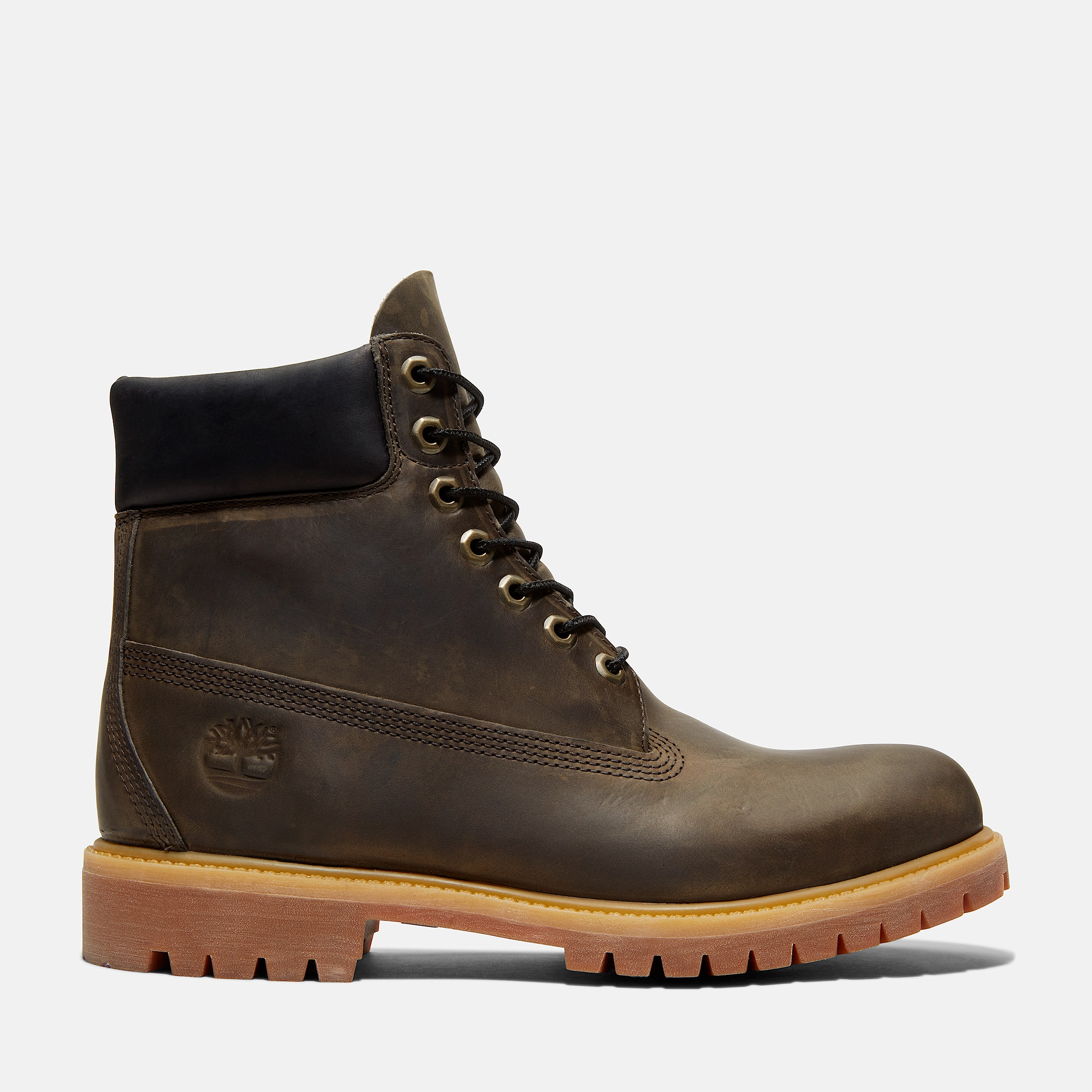 Mens Timberland Premium 6Inch Waterproof Boot TBL Dark Olive FullGrain HERO