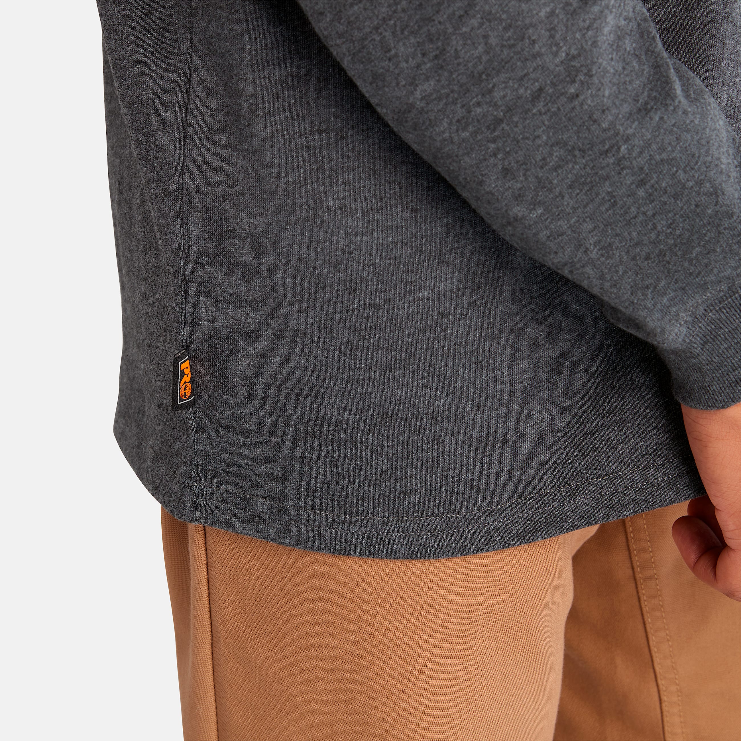 Mens Timberland PRO Core Logo LongSleeve TShirt TBL Deepest Grey Heather ALT3