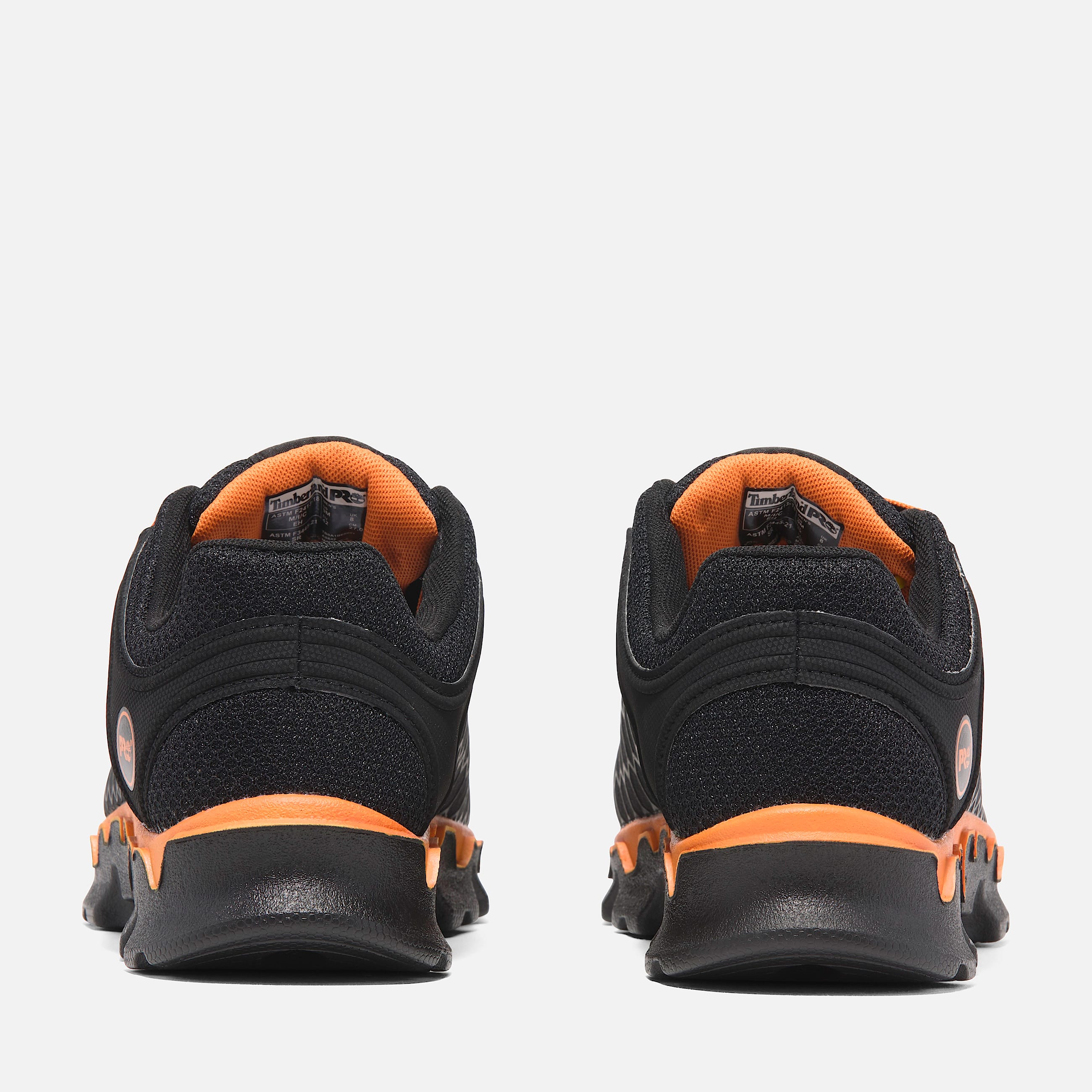 Mens Timberland PRO Powertrain Sport Alloy Toe Work Sneaker TBL BlackOrange ALT5