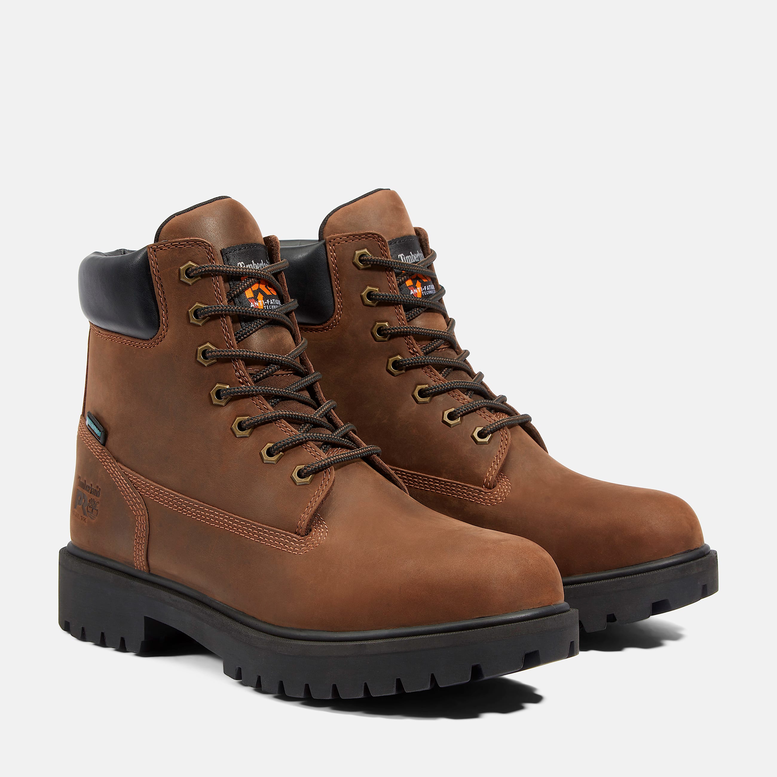 Mens Direct Attach 6 Soft Toe Waterproof Work Boot TBL Brown ALT4