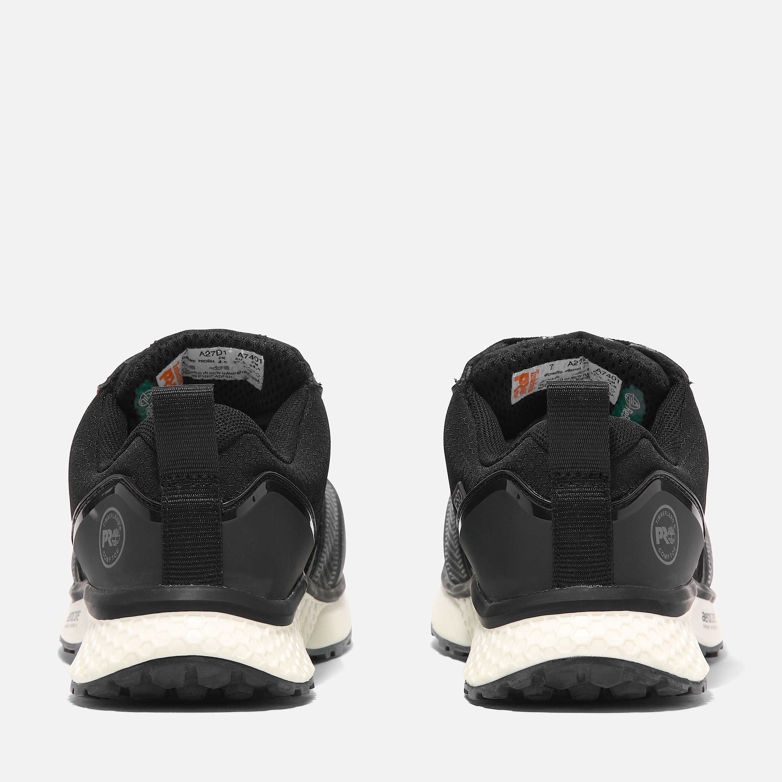 Womens Reaxion Composite Toe Work Sneaker TBL BlackWhite ALT5