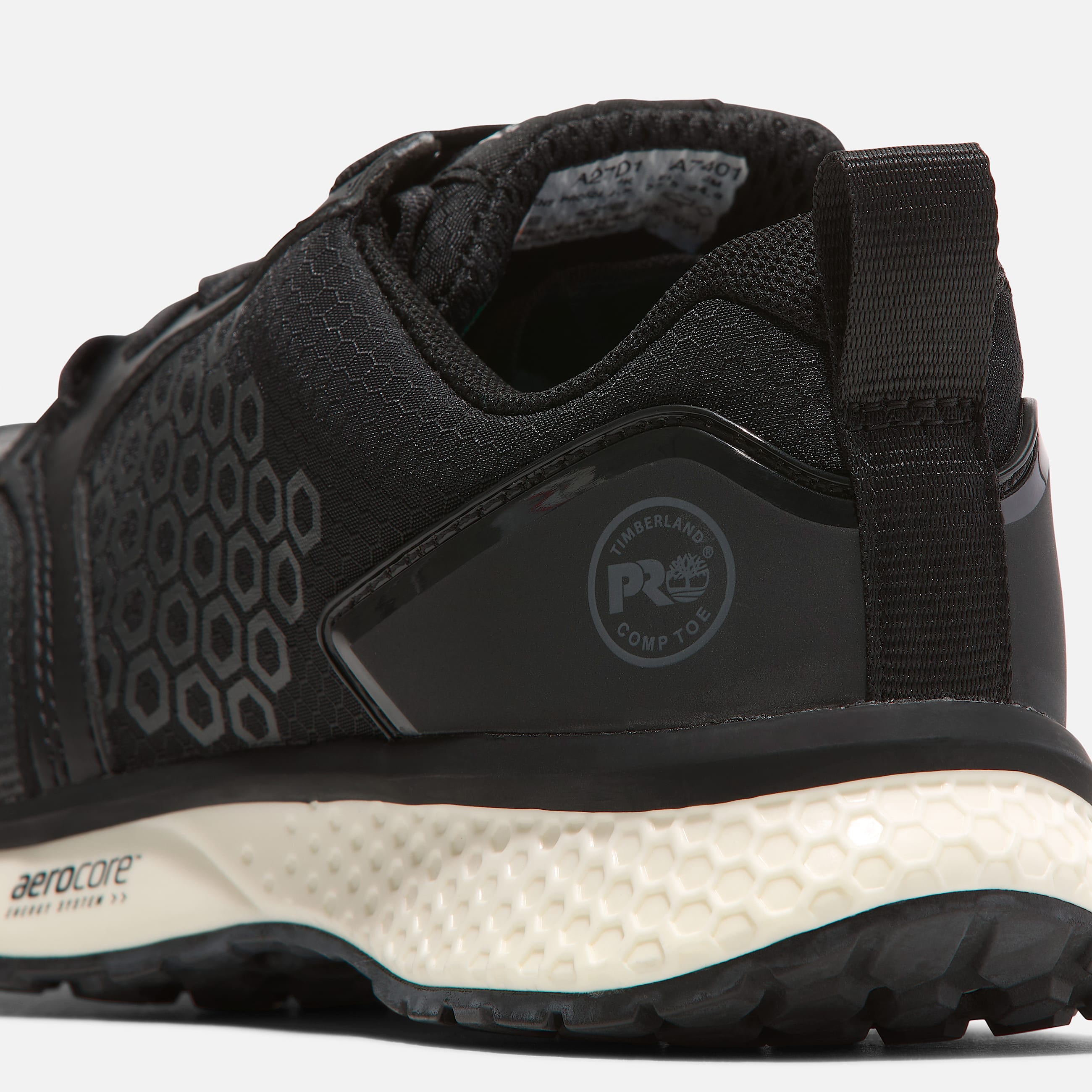 Womens Reaxion Composite Toe Work Sneaker TBL BlackWhite ALT7