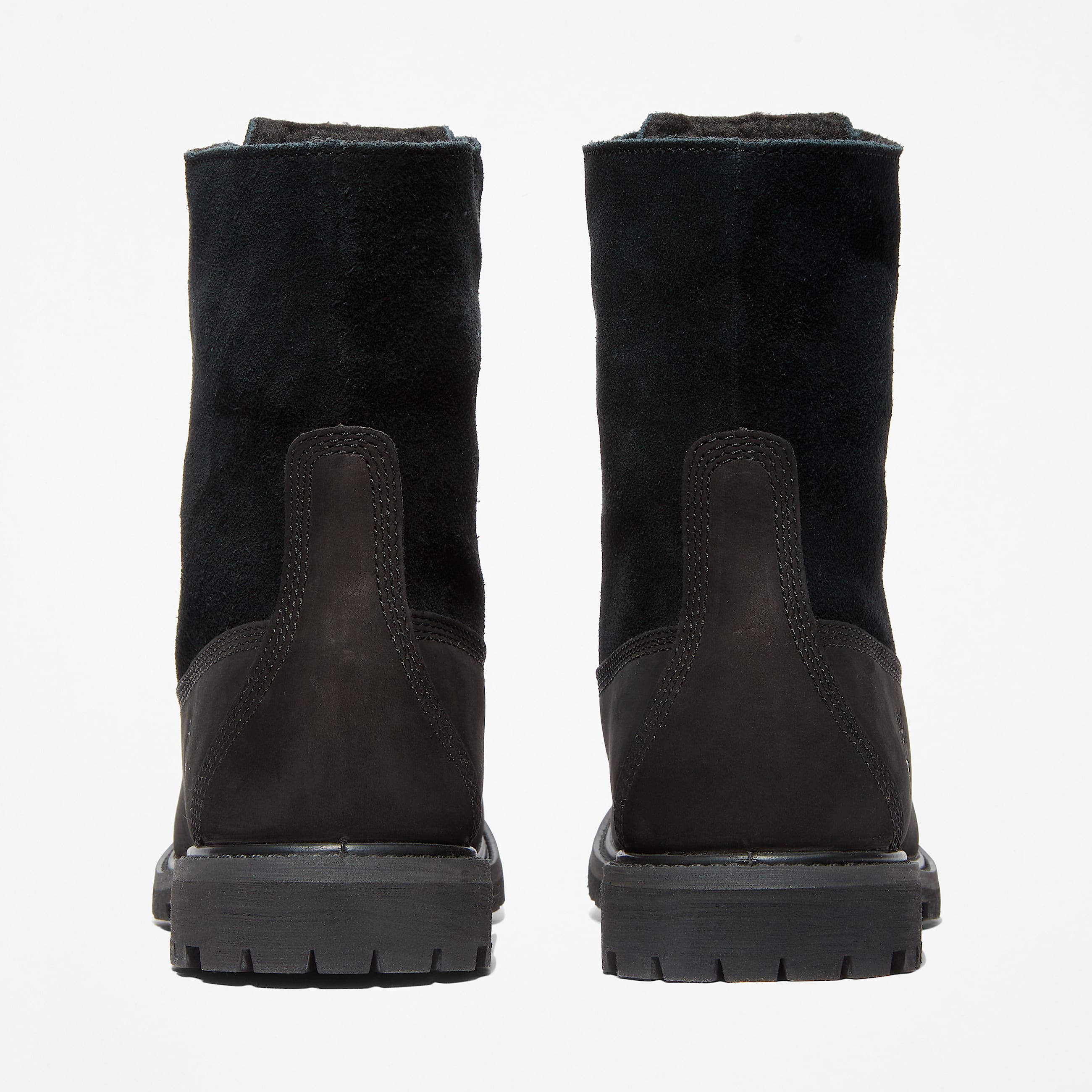 Womens Timberland WarmLined Waterproof RollTop Boot TBL Black Nubuck ALT5